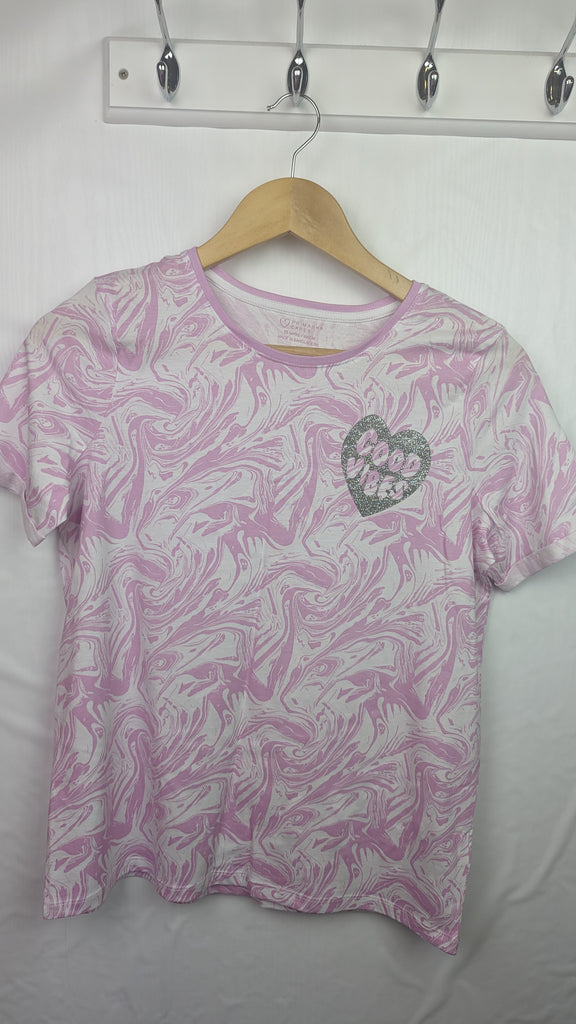 Primark Good Vibes T-Shirt - Girls 13-14 Years Primark Used, Preloved, Preworn & Second Hand Baby, Kids & Children's Clothing UK Online. Cheap affordable. Brands including Next, Joules, Nutmeg, TU, F&F, H&M.