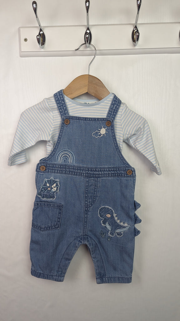 NEXT Dinosaur Dungarees & Bodysuit - Boys 0-3 Months Next Used, Preloved, Preworn & Second Hand Baby, Kids & Children's Clothing UK Online. Cheap affordable. Brands including Next, Joules, Nutmeg, TU, F&F, H&M.