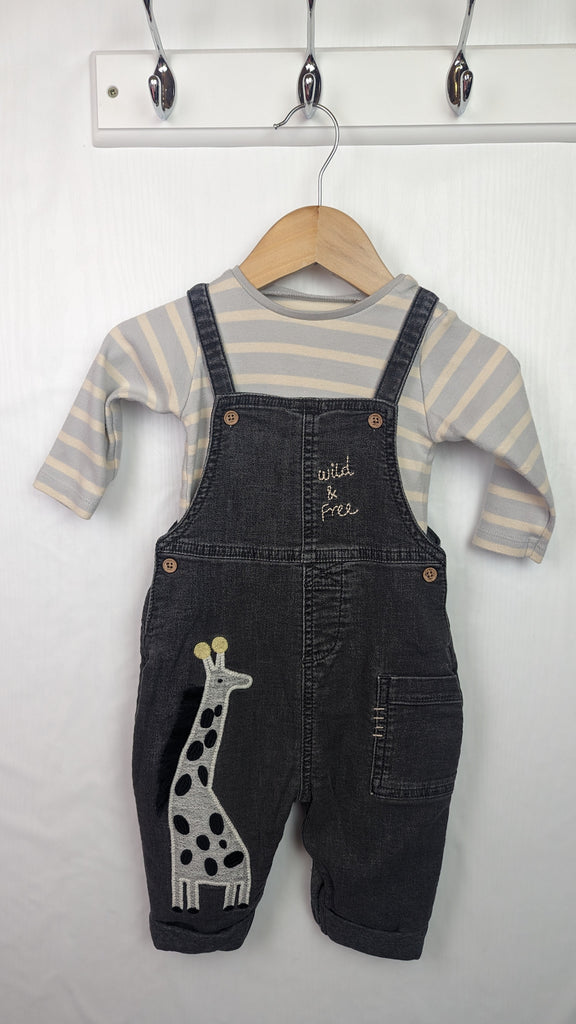NEXT striped bodysuit & Giraffe Dungaree Outfit - Boys 3-6 Months Next Used, Preloved, Preworn & Second Hand Baby, Kids & Children's Clothing UK Online. Cheap affordable. Brands including Next, Joules, Nutmeg, TU, F&F, H&M.