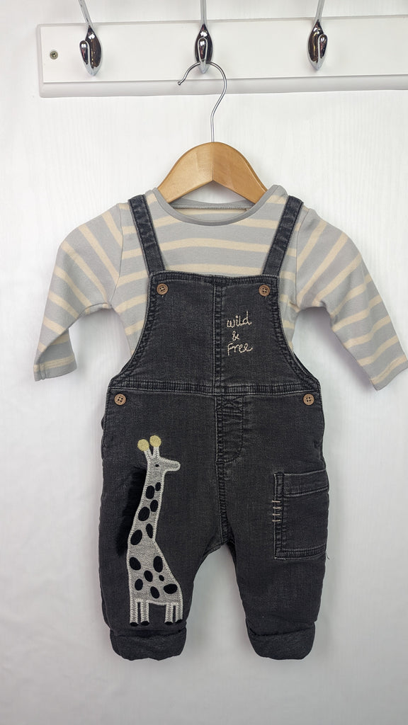 NEXT Striped Bodysuit & Giraffe Dungarees - Boys 0-3 Months Next Used, Preloved, Preworn & Second Hand Baby, Kids & Children's Clothing UK Online. Cheap affordable. Brands including Next, Joules, Nutmeg, TU, F&F, H&M.
