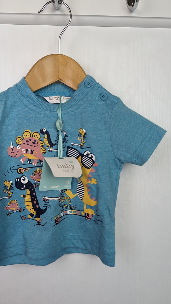 NEW M&Co Dinosaur Top - Boys 0-3 Months M&Co Used, Preloved, Preworn & Second Hand Baby, Kids & Children's Clothing UK Online. Cheap affordable. Brands including Next, Joules, Nutmeg, TU, F&F, H&M.