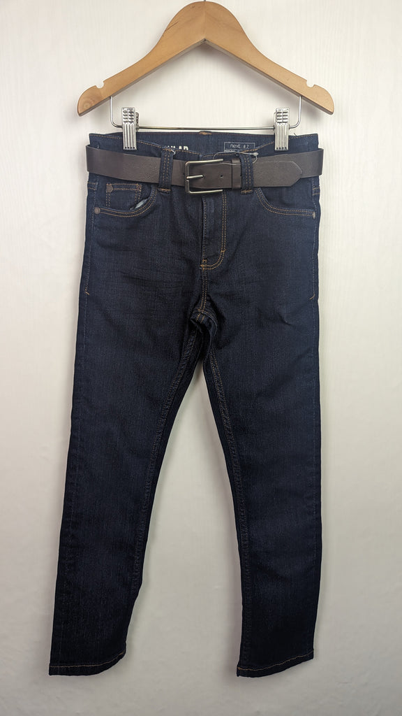 NEW Next Dark Blue Jeans & Belt - Boys 7 Years Next Used, Preloved, Preworn & Second Hand Baby, Kids & Children's Clothing UK Online. Cheap affordable. Brands including Next, Joules, Nutmeg, TU, F&F, H&M.