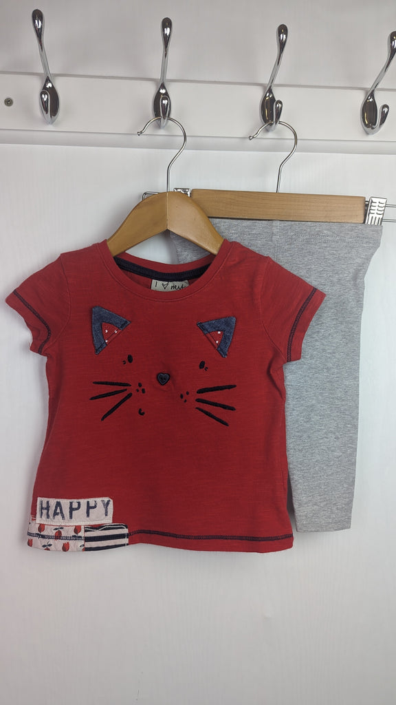 Next Cat Red Top & Leggings Outfit - Girls 3-6 Months Next Used, Preloved, Preworn & Second Hand Baby, Kids & Children's Clothing UK Online. Cheap affordable. Brands including Next, Joules, Nutmeg, TU, F&F, H&M.