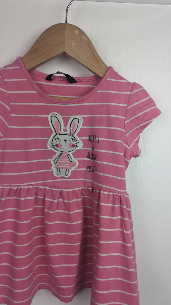 George Pink Striped Bunny Dress - Girls 12-18 Months George Used, Preloved, Preworn & Second Hand Baby, Kids & Children's Clothing UK Online. Cheap affordable. Brands including Next, Joules, Nutmeg, TU, F&F, H&M.