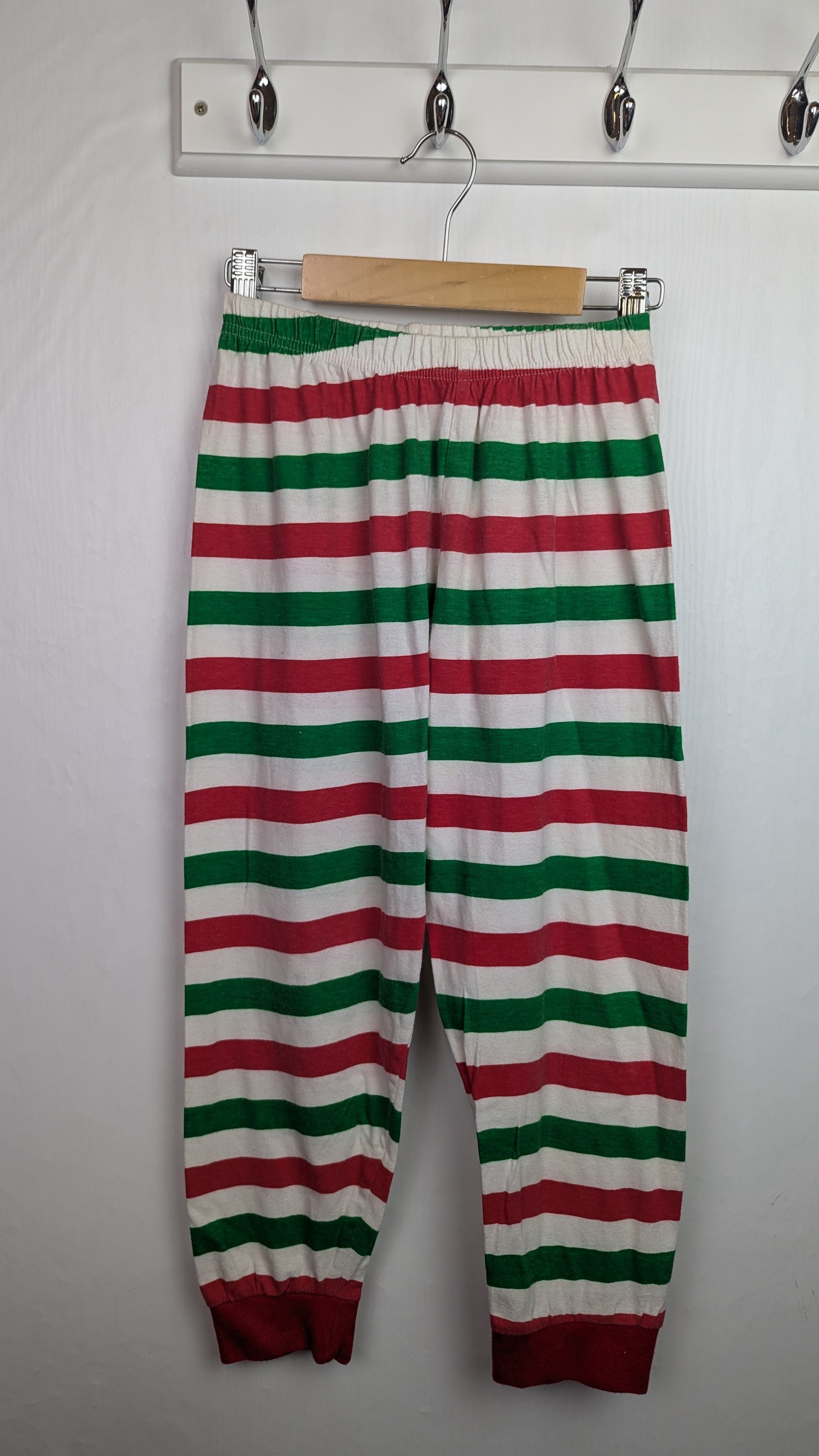 Christmas Striped Pyjama Bottoms - Unisex 7 - 8 Years - Little Ones Preloved. Second Hand Children's & Preloved Baby, Kids, Girls & Boys Clothes. UK online