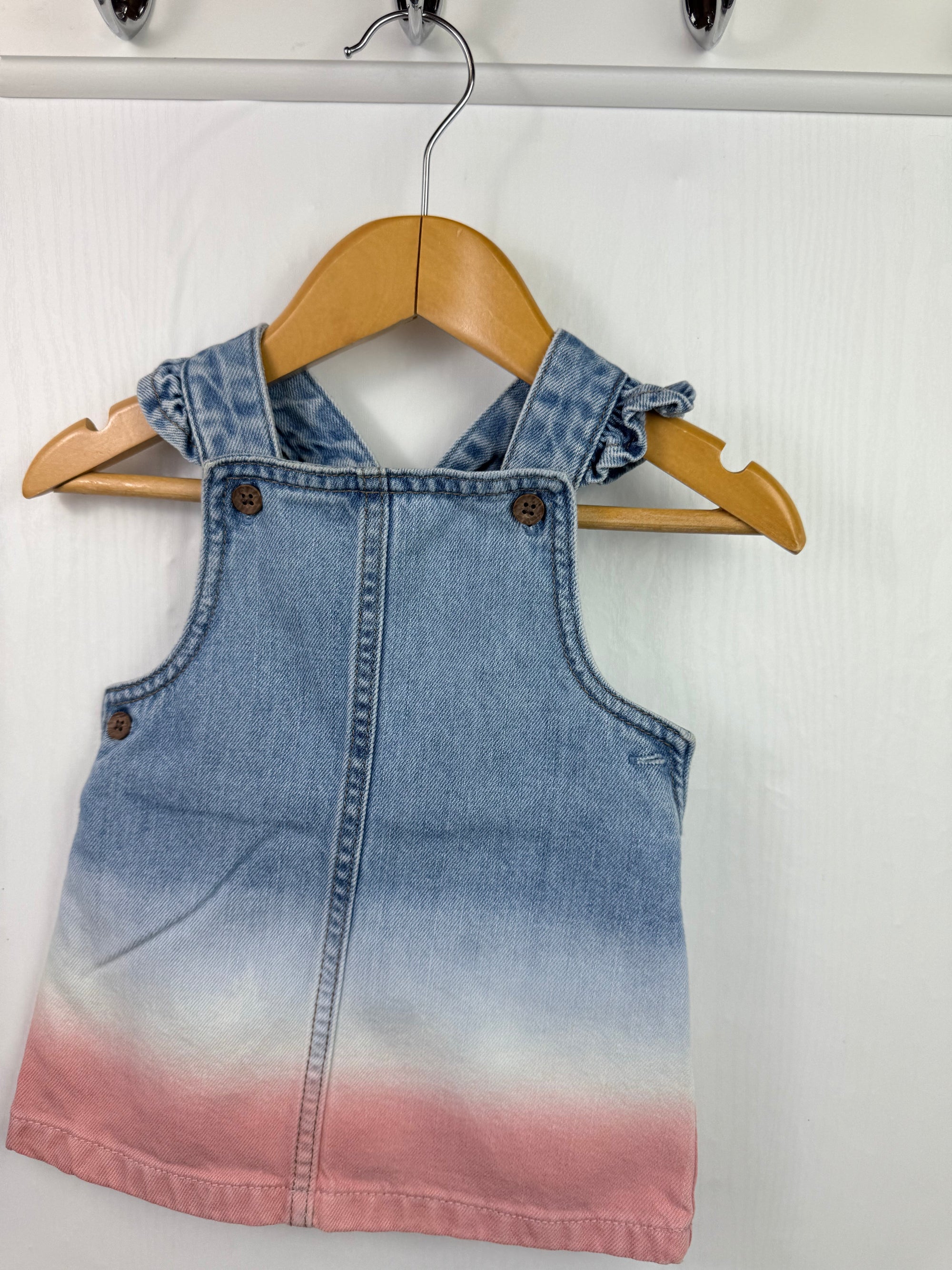 F&F Denim Dip Dye Dress - Baby Girls 0 - 3 Months - Little Ones Preloved. Second Hand Children's & Preloved Baby, Kids, Girls & Boys Clothes. UK online