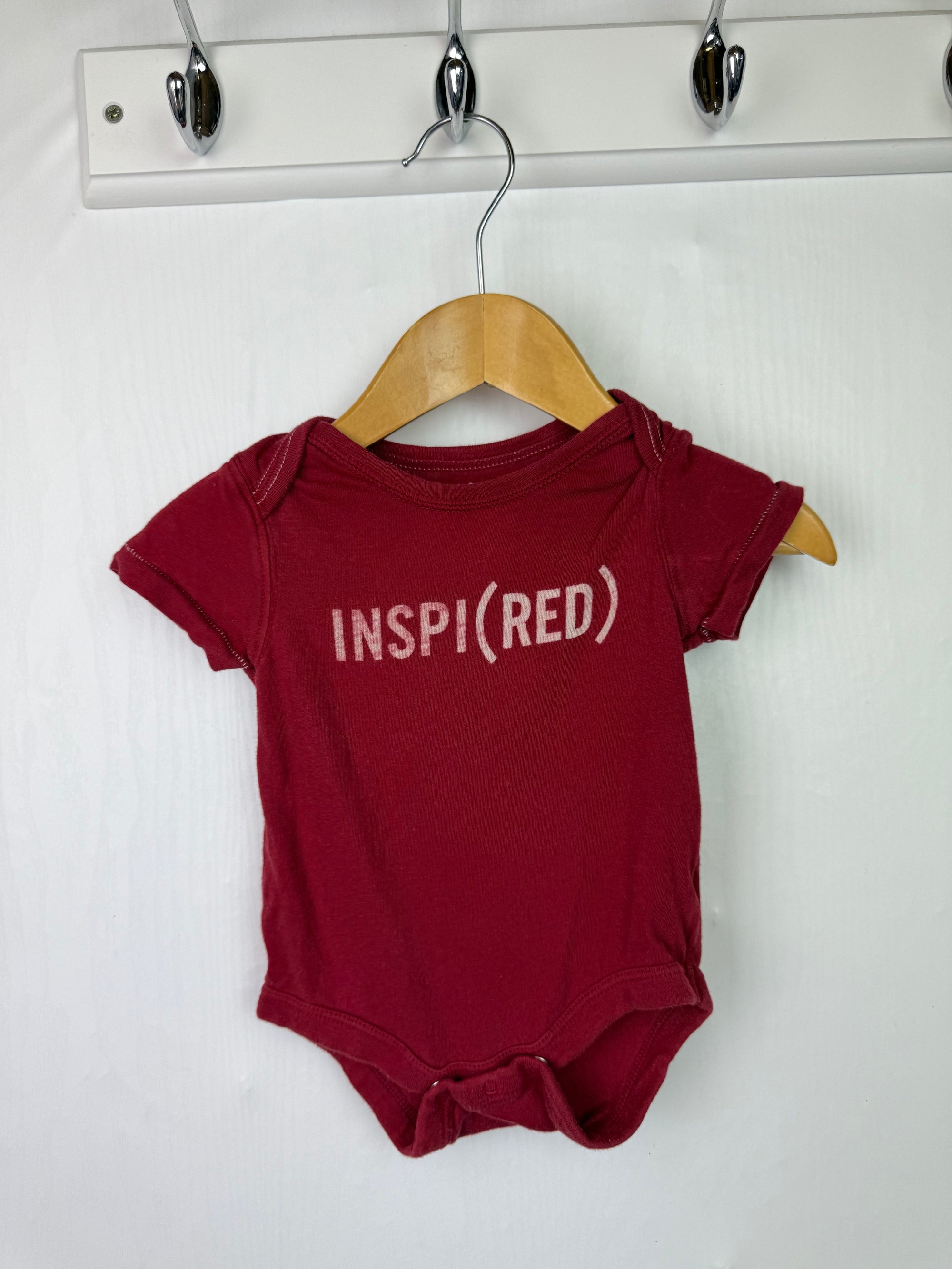 Gap Red Inspi(red) Bodysuit - Unisex 0 - 3 Months - Little Ones Preloved. Second Hand Children's & Preloved Baby, Kids, Girls & Boys Clothes. UK online
