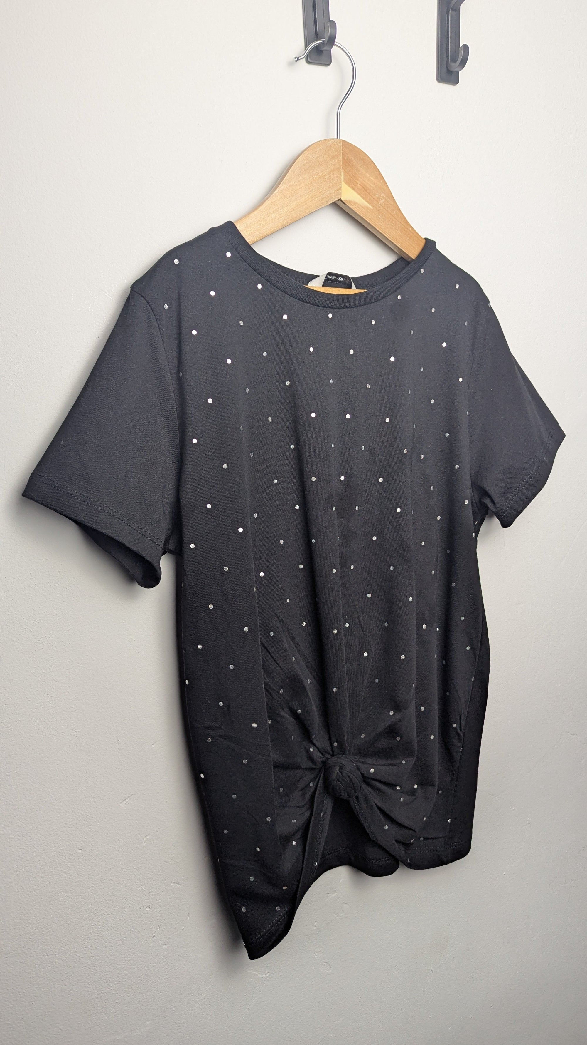 George Black & Silver Short Sleeve Top - Girls 13 - 14 - Little Ones Preloved. Second Hand Children's & Preloved Baby, Kids, Girls & Boys Clothes. UK online