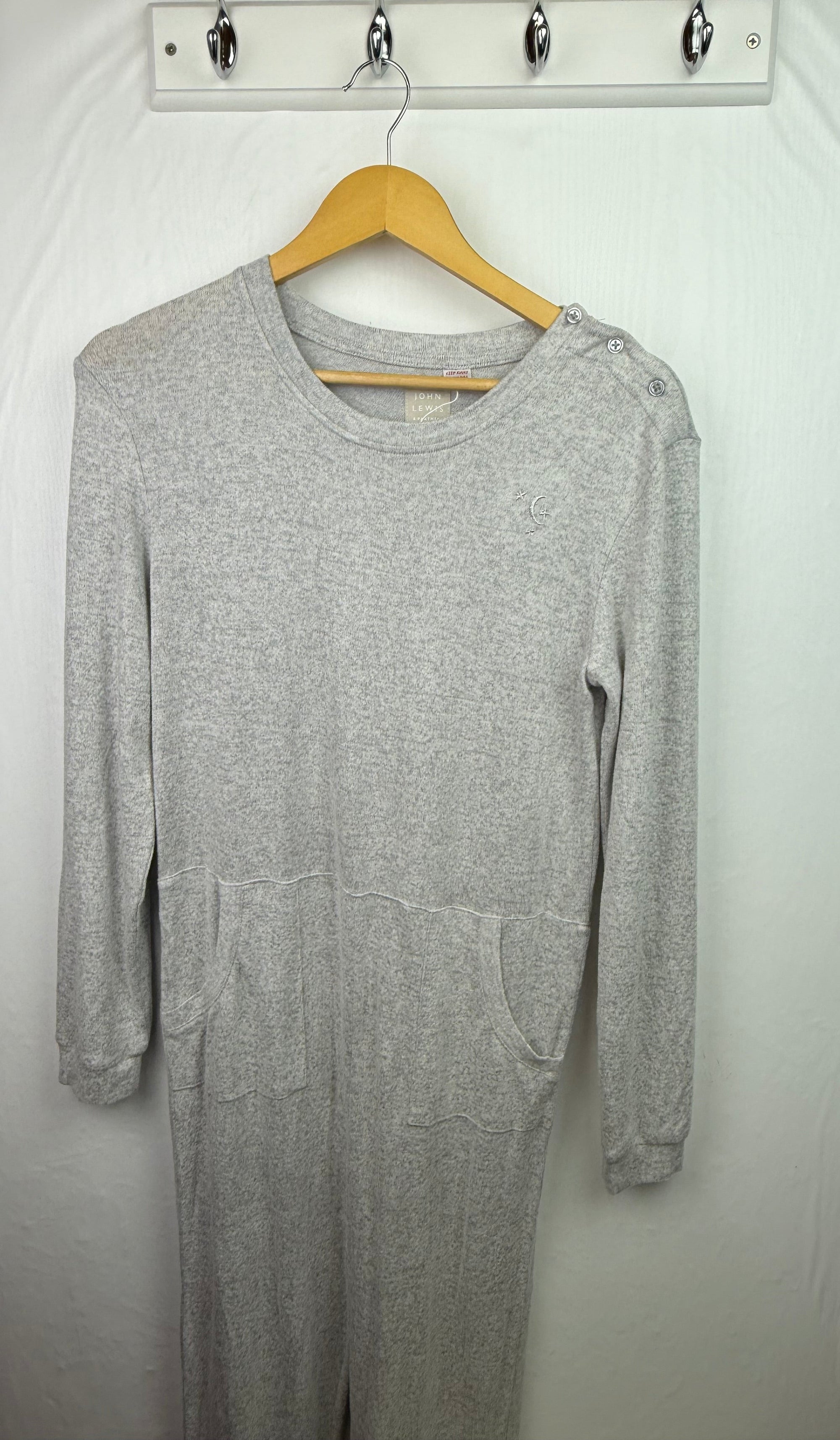 John Lewis Grey Onesie - Unisex 13 Years - Little Ones Preloved. Second Hand Children's & Preloved Baby, Kids, Girls & Boys Clothes. UK online