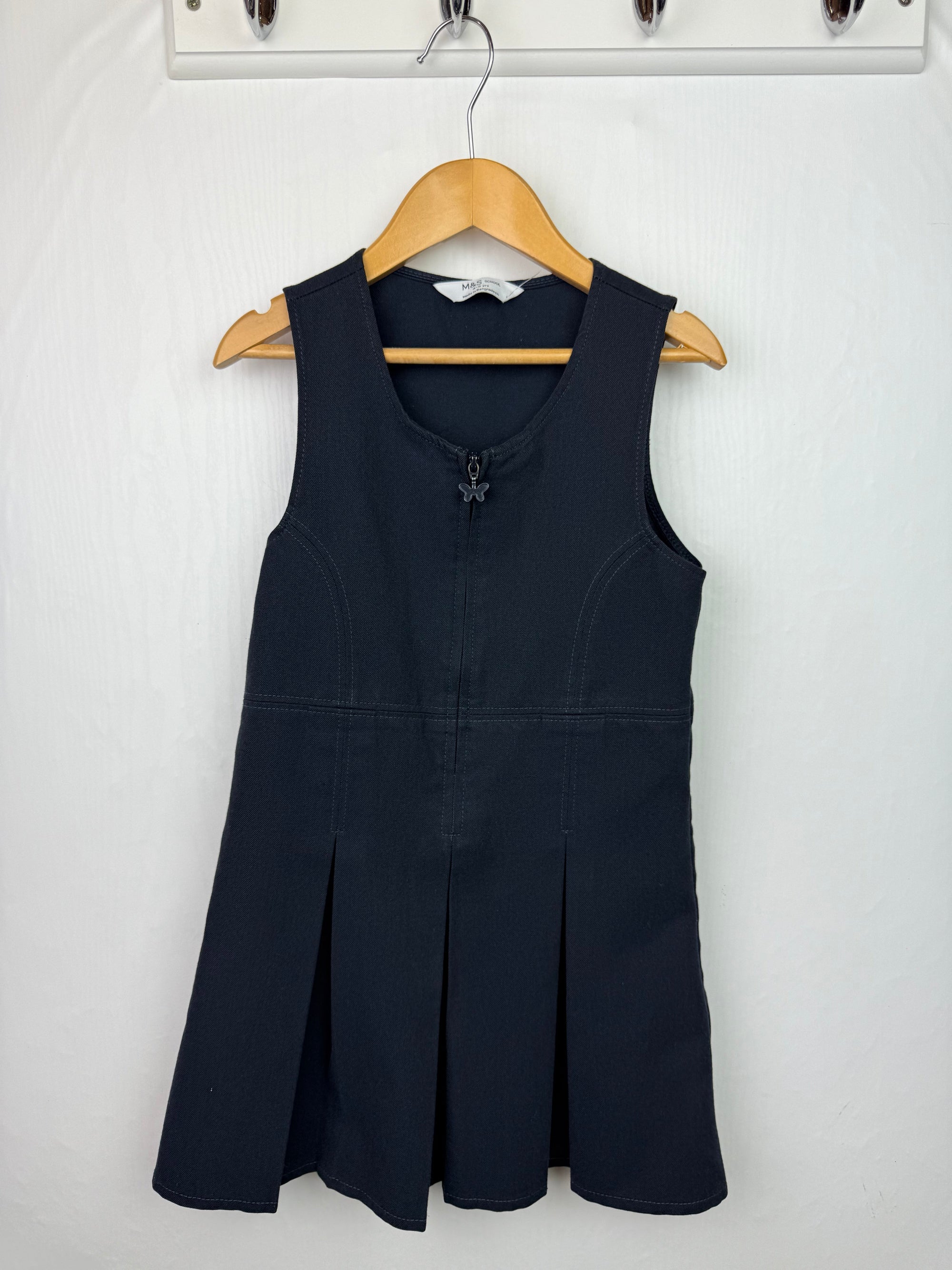 M&S Navy Butterfly School Dress - Girls 4 - 5 Years - Little Ones Preloved. Second Hand Children's & Preloved Baby, Kids, Girls & Boys Clothes. UK online