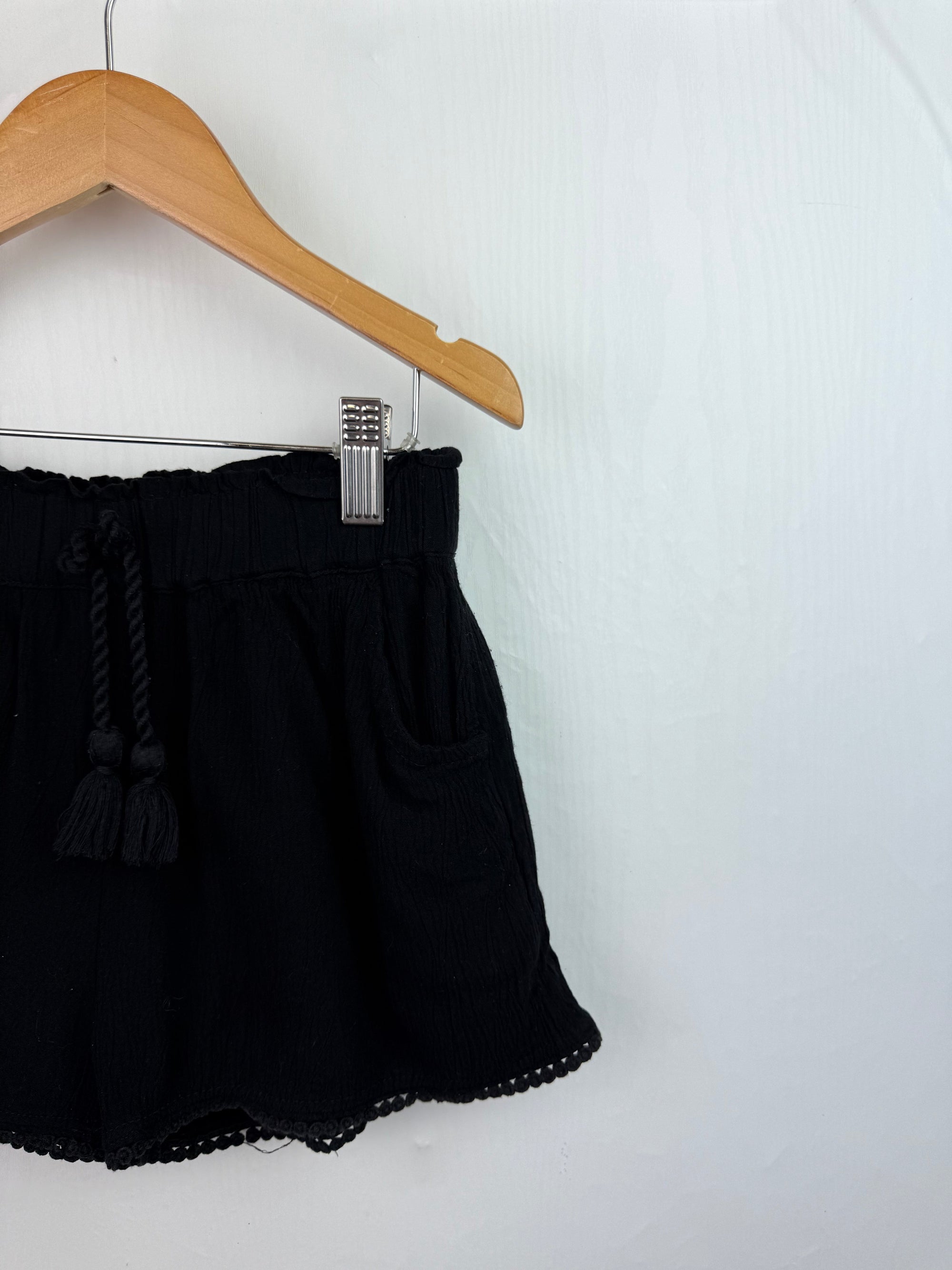 Next Black Tassle Shorts - Girls 9 Years - Little Ones Preloved. Second Hand Children's & Preloved Baby, Kids, Girls & Boys Clothes. UK online