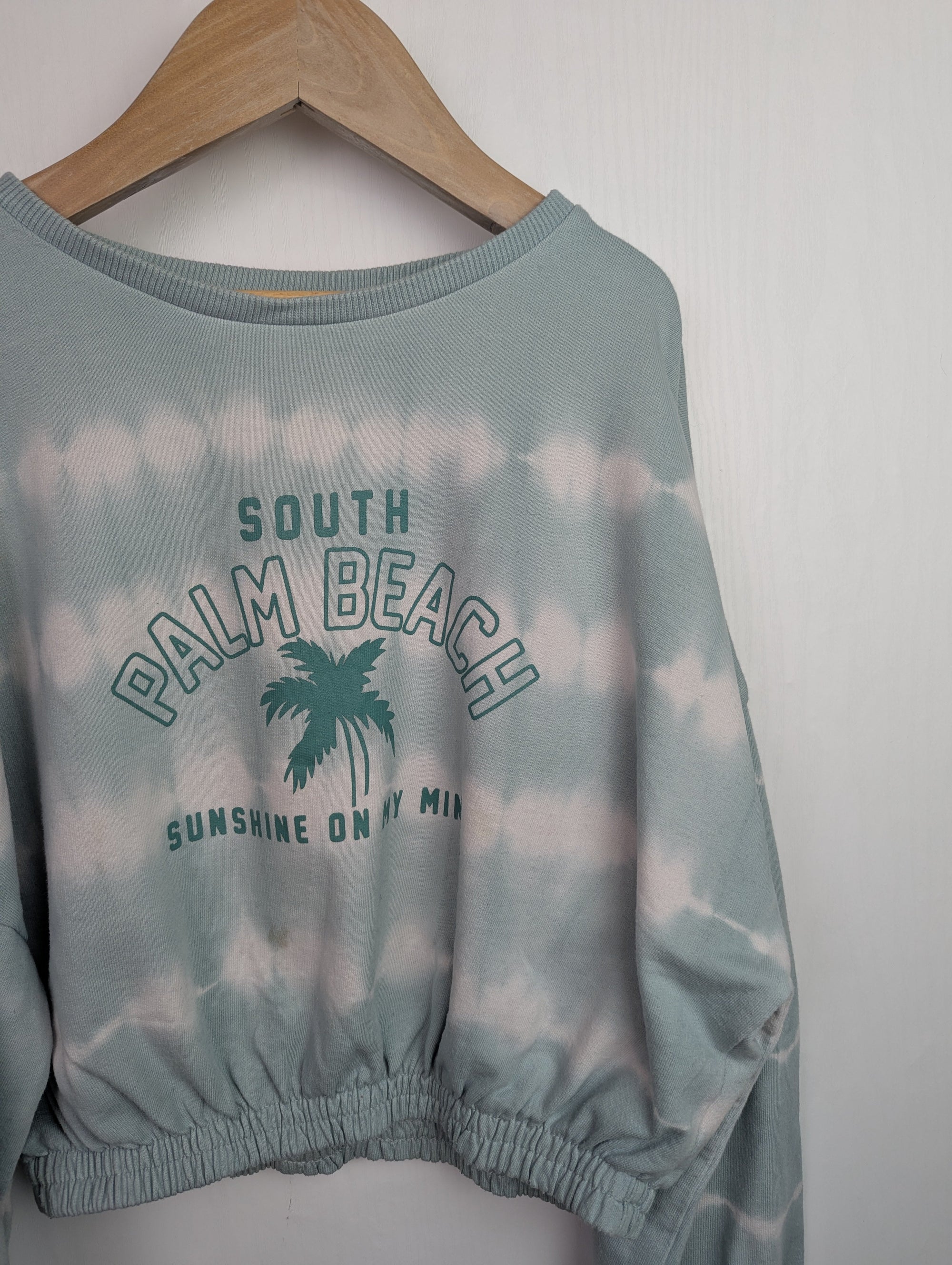 Next Blue Cropped Jumper - Girls 11 Years - Little Ones Preloved. Second Hand Children's & Preloved Baby, Kids, Girls & Boys Clothes. UK online