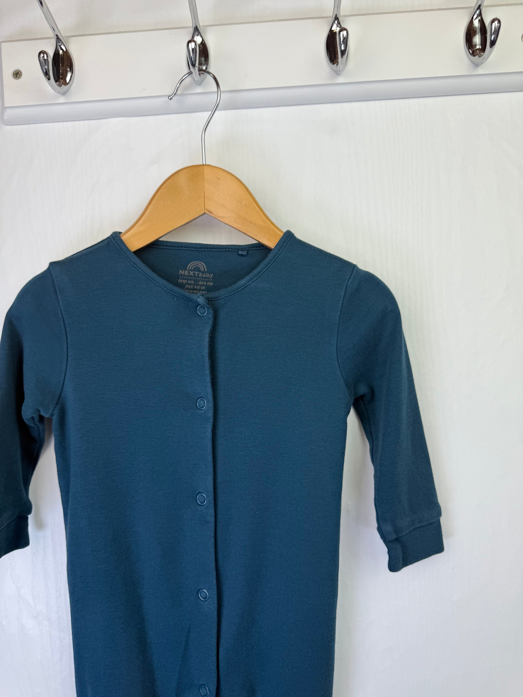 Next Dark Blue/Green Sleepsuit - Boys 6 - 9 Months - Little Ones Preloved. Second Hand Children's & Preloved Baby, Kids, Girls & Boys Clothes. UK online