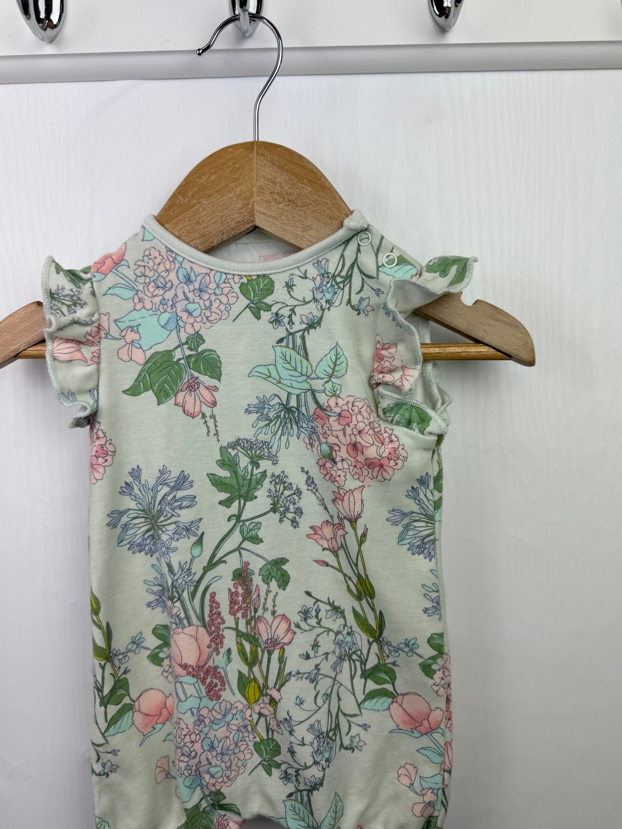 Next Floral Romper - Baby Girls 0 - 3 Months - Little Ones Preloved. Second Hand Children's & Preloved Baby, Kids, Girls & Boys Clothes. UK online