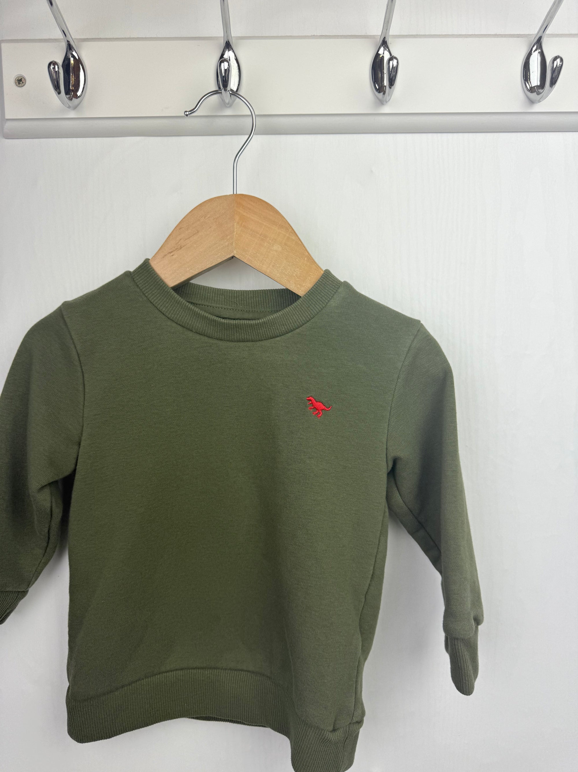 Next Green Dinosaur Sweater - Boys 9 - 12 Months - Little Ones Preloved. Second Hand Children's & Preloved Baby, Kids, Girls & Boys Clothes. UK online