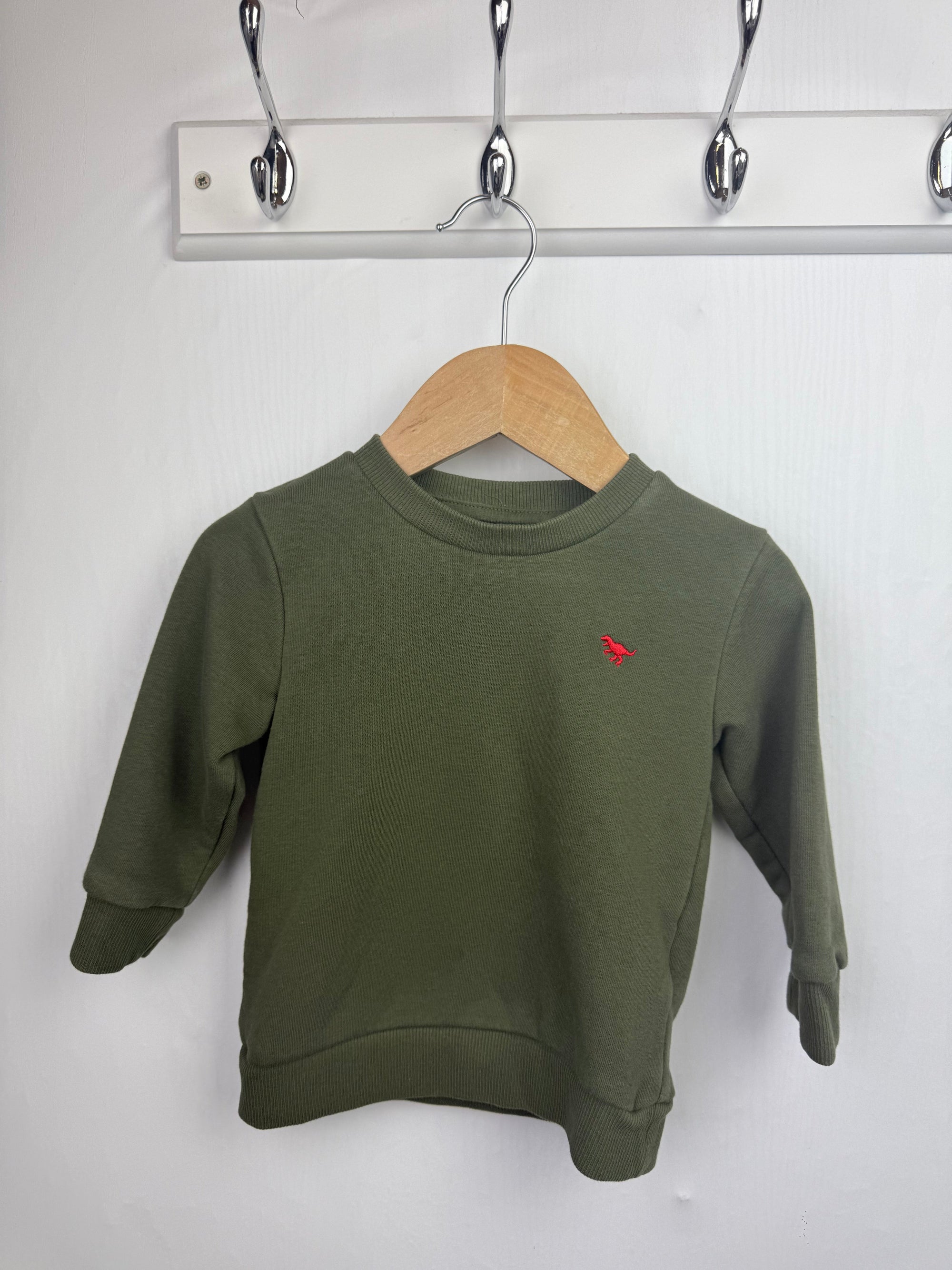 Next Green Dinosaur Sweater - Boys 9 - 12 Months - Little Ones Preloved. Second Hand Children's & Preloved Baby, Kids, Girls & Boys Clothes. UK online