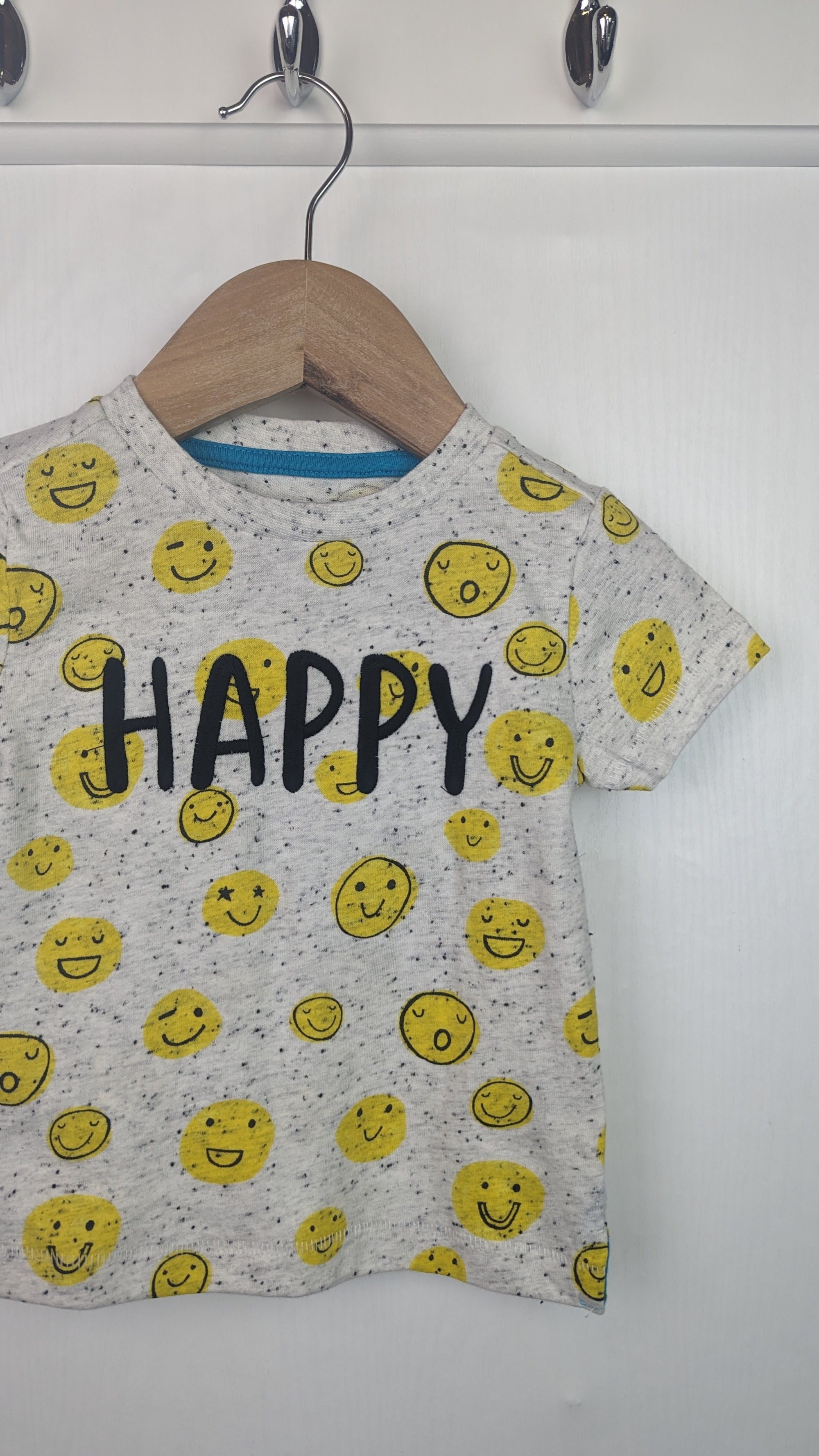 Next Happy Short Sleeve Top - Boys 3 - 6 Months - Little Ones Preloved. Second Hand Children's & Preloved Baby, Kids, Girls & Boys Clothes. UK online