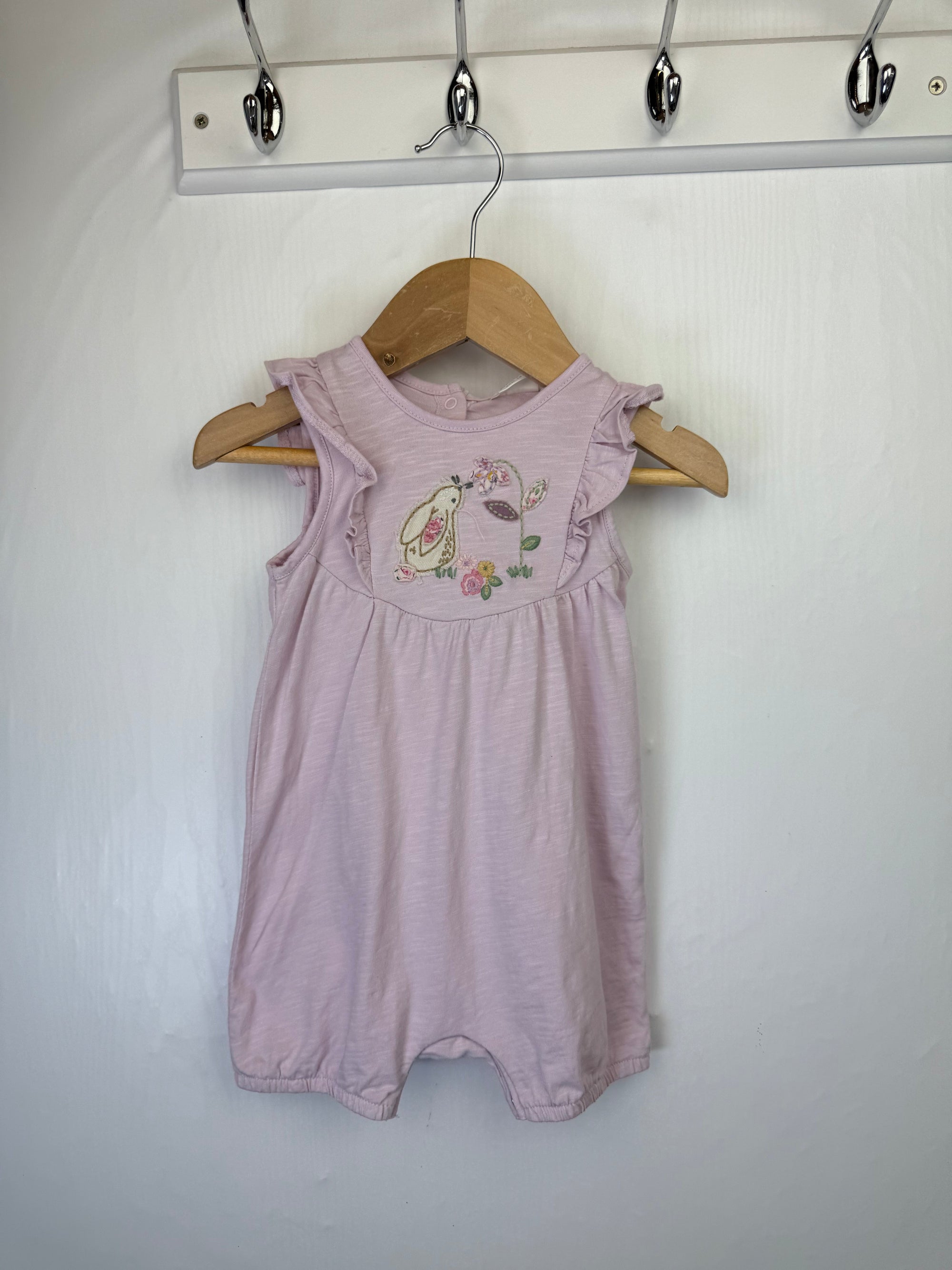 Next Pink Bunny Romper - Girls 3 - 6 Months - Little Ones Preloved. Second Hand Children's & Preloved Baby, Kids, Girls & Boys Clothes. UK online