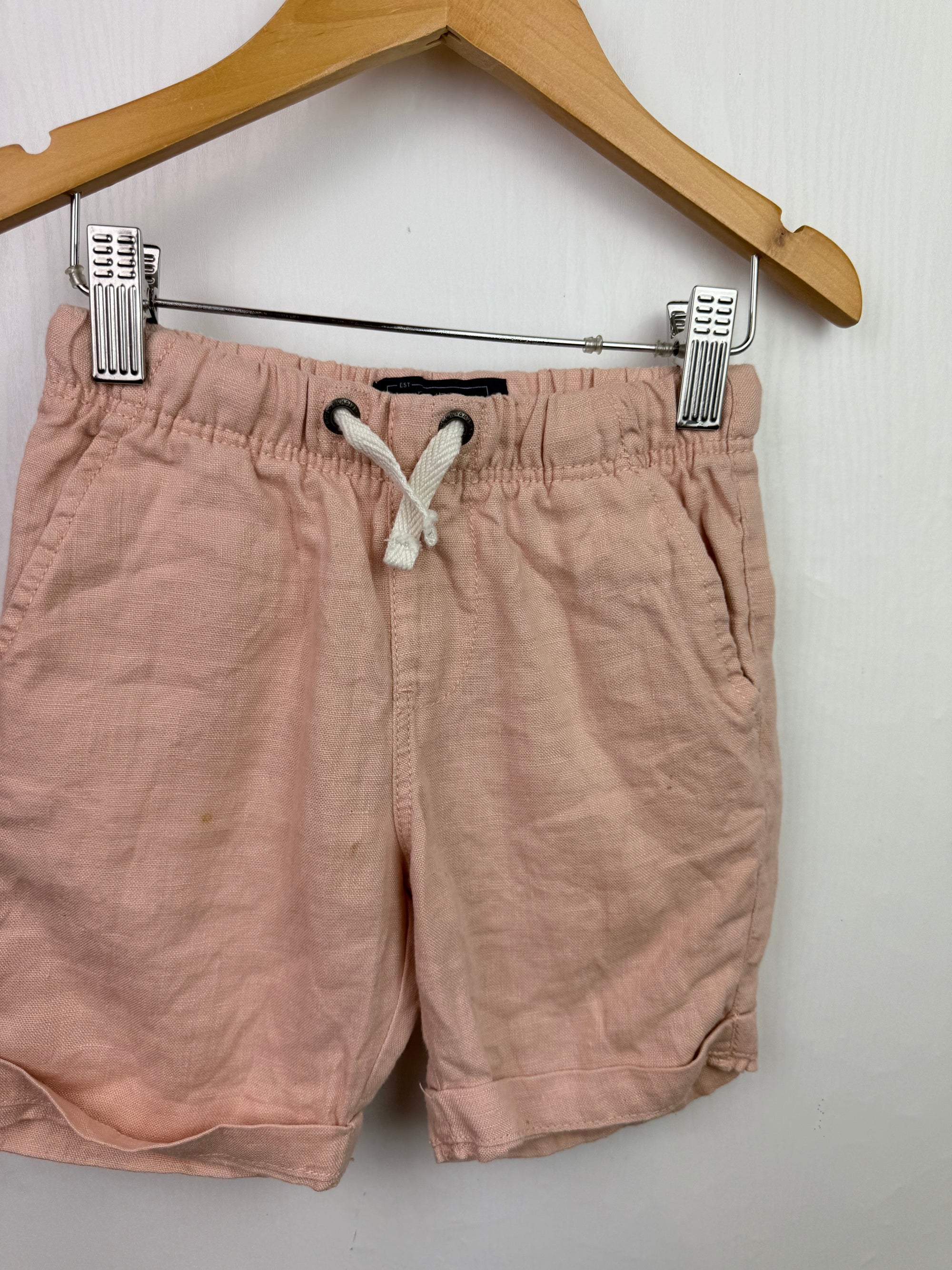 Next Pink Linen Shorts - Boys 4 Years - Little Ones Preloved. Second Hand Children's & Preloved Baby, Kids, Girls & Boys Clothes. UK online