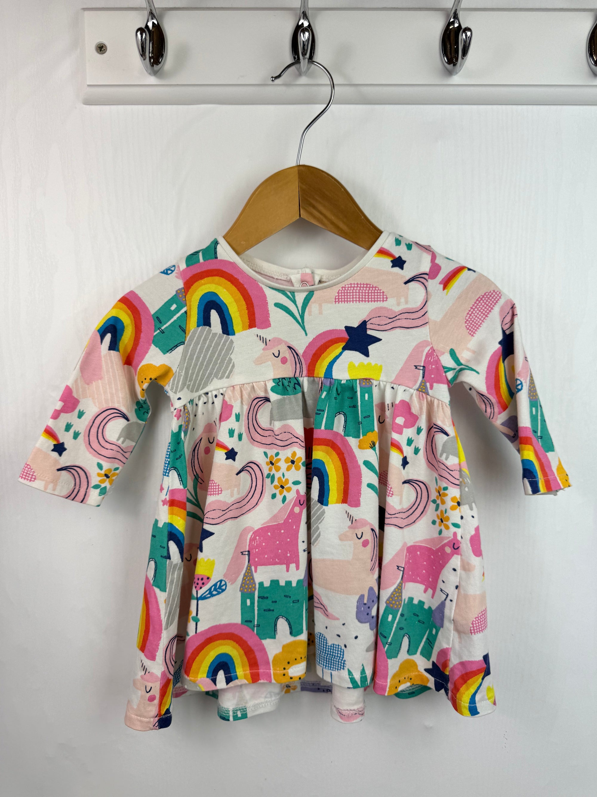 Next Unicorn & Rainbow Dress - Baby Girls 0 - 3 Months - Little Ones Preloved. Second Hand Children's & Preloved Baby, Kids, Girls & Boys Clothes. UK online