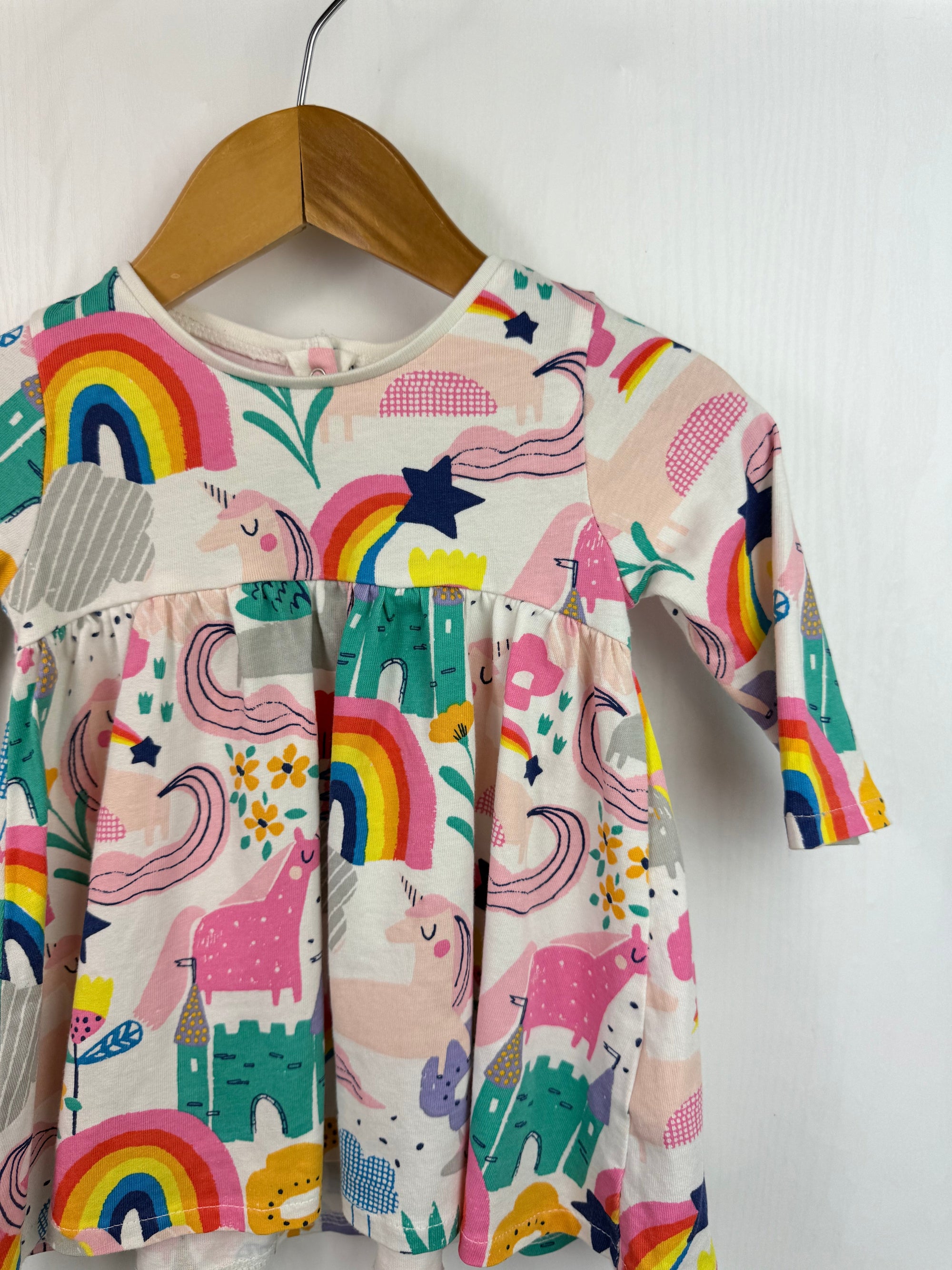 Next Unicorn & Rainbow Dress - Baby Girls 0 - 3 Months - Little Ones Preloved. Second Hand Children's & Preloved Baby, Kids, Girls & Boys Clothes. UK online