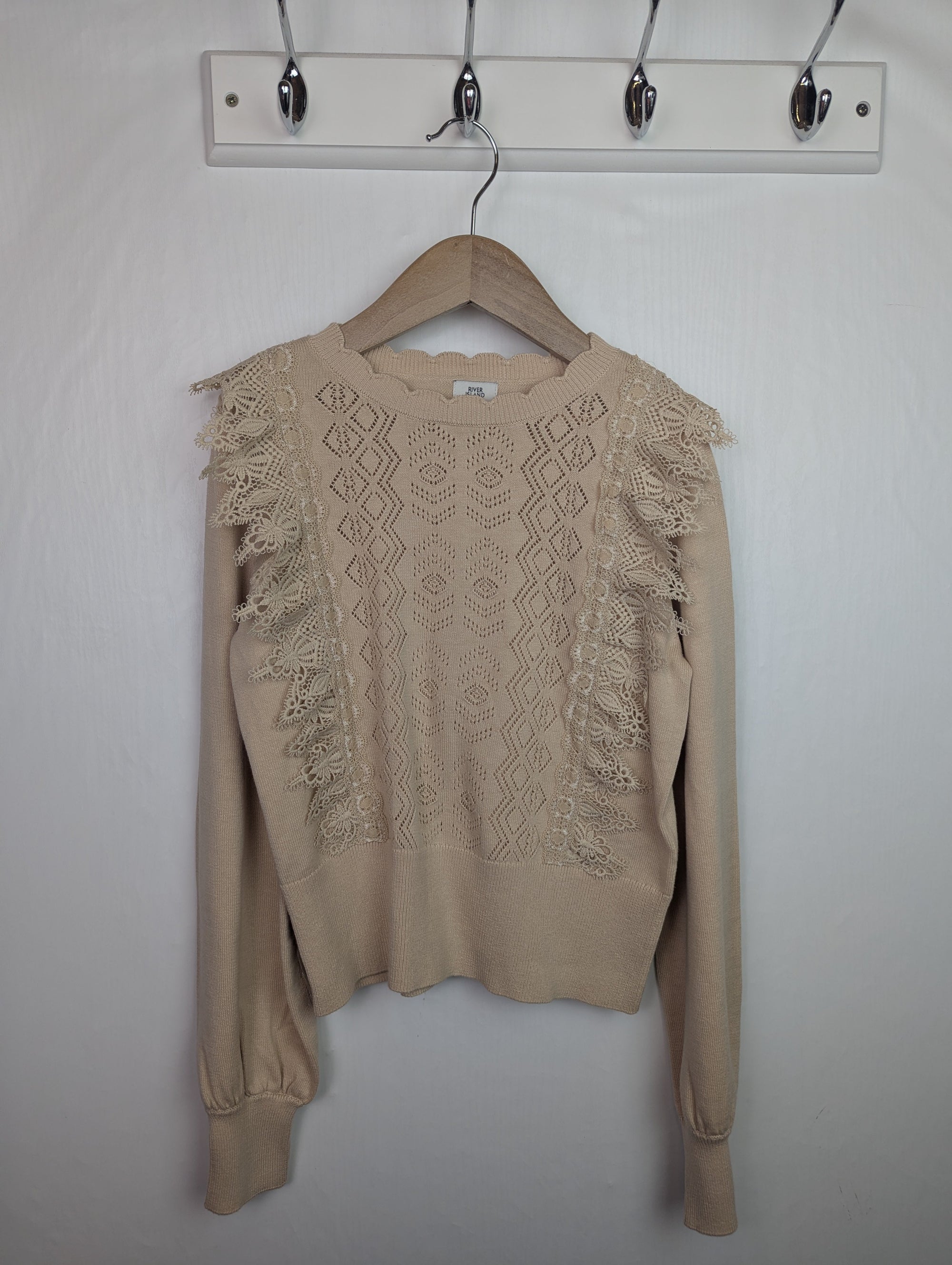 NWOT's River Island Lace Border Jumper - Girls 9 - 10 Years - Little Ones Preloved. Second Hand Children's & Preloved Baby, Kids, Girls & Boys Clothes. UK online
