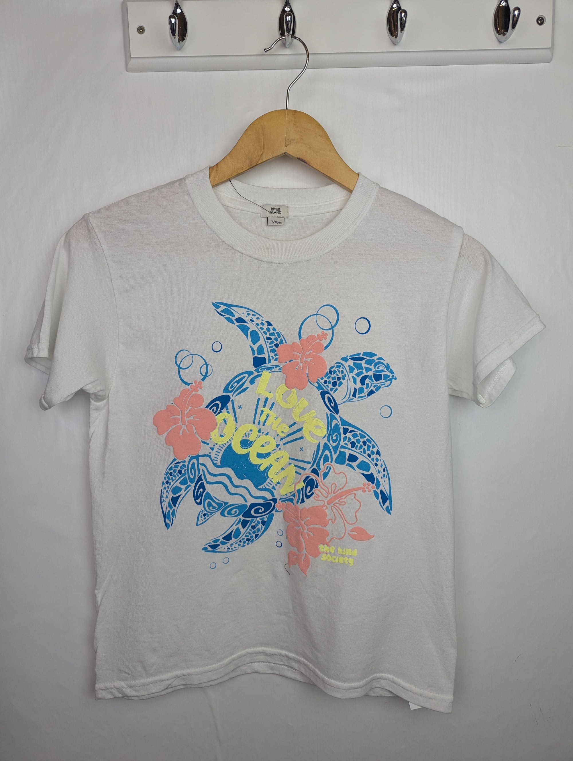 NWOT's River Island 'Love The Ocean' Top - Girls 7 - 8 Years - Little Ones Preloved. Second Hand Children's & Preloved Baby, Kids, Girls & Boys Clothes. UK online