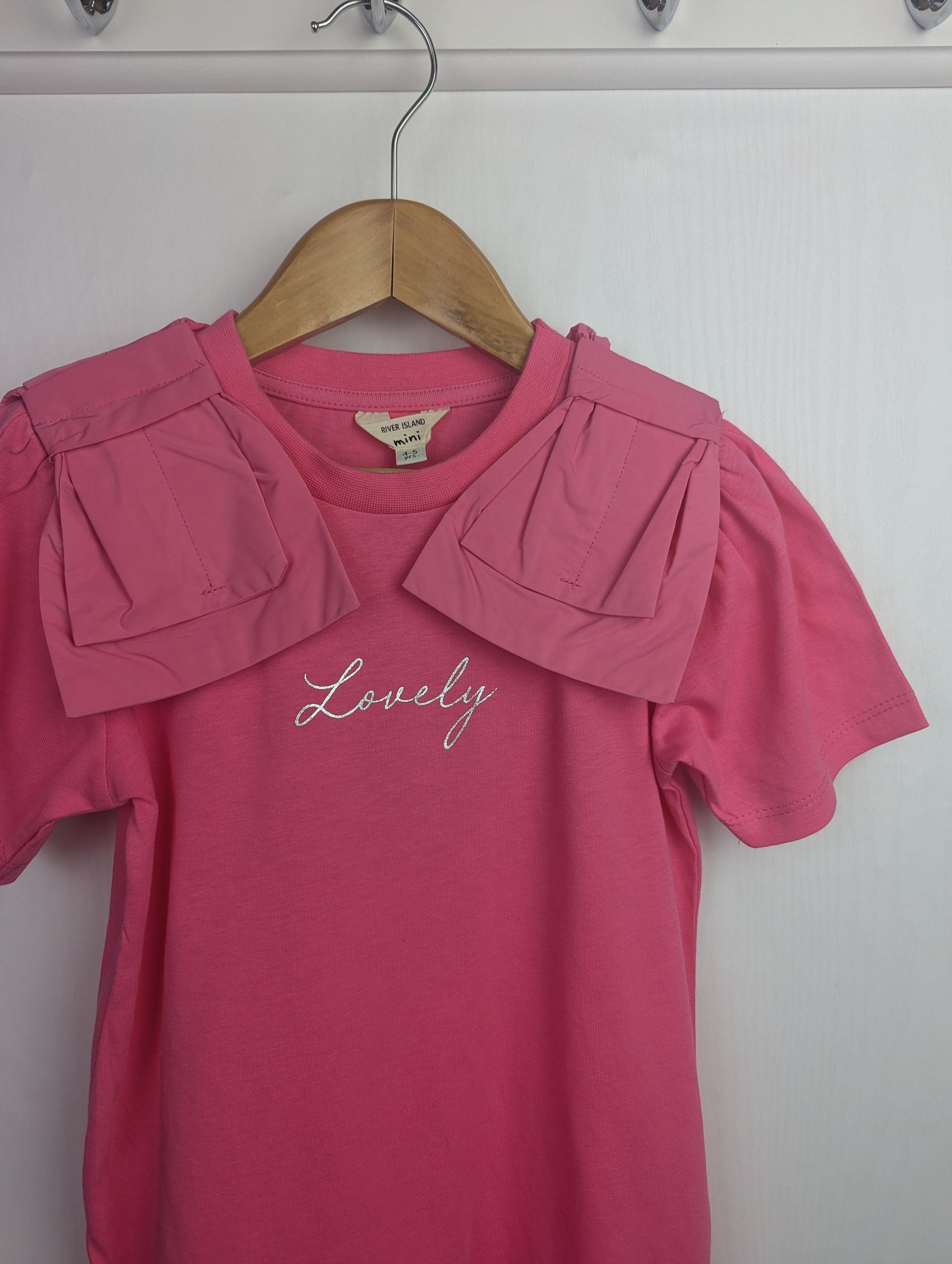 NWOT's River Island Pink Bow Dress - Girls 4 - 5 Years - Little Ones Preloved. Second Hand Children's & Preloved Baby, Kids, Girls & Boys Clothes. UK online
