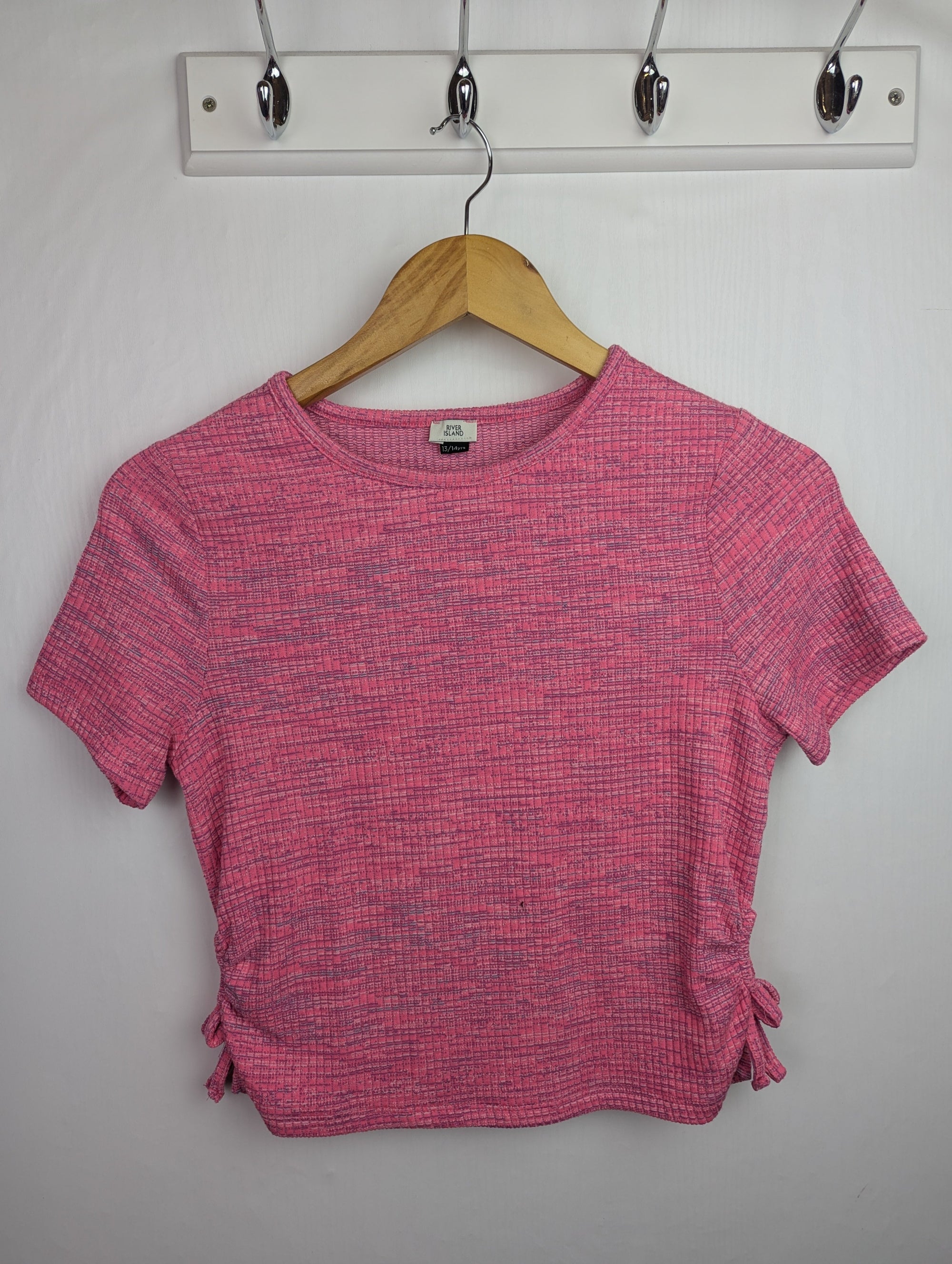NWOT's River Island Pink Ribbed Top - Girls 13 - 14 Years - Little Ones Preloved. Second Hand Children's & Preloved Baby, Kids, Girls & Boys Clothes. UK online