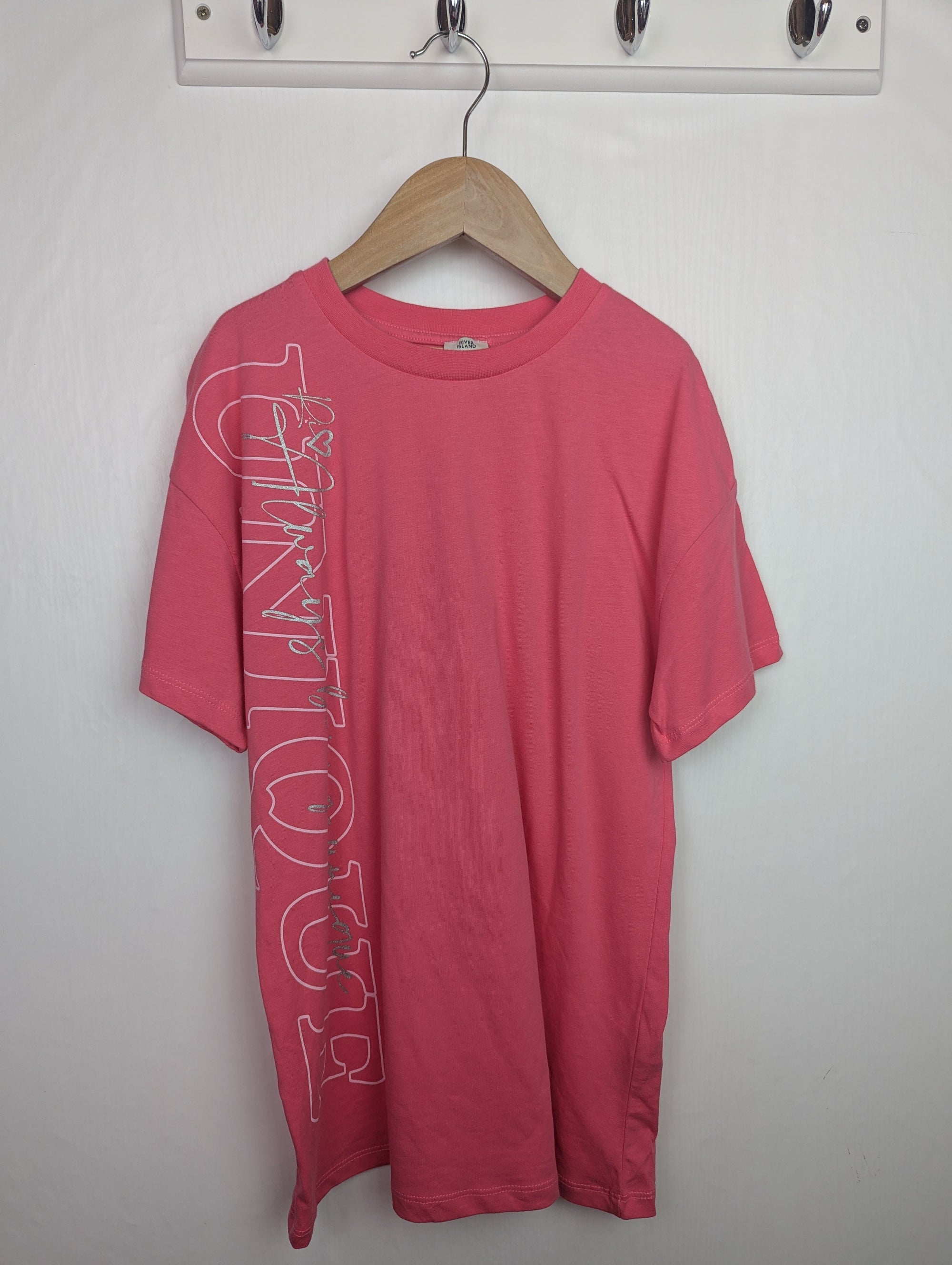 NWOT's River Island Pink 'Unique' Top - Girls 9 - 10 Years - Little Ones Preloved. Second Hand Children's & Preloved Baby, Kids, Girls & Boys Clothes. UK online