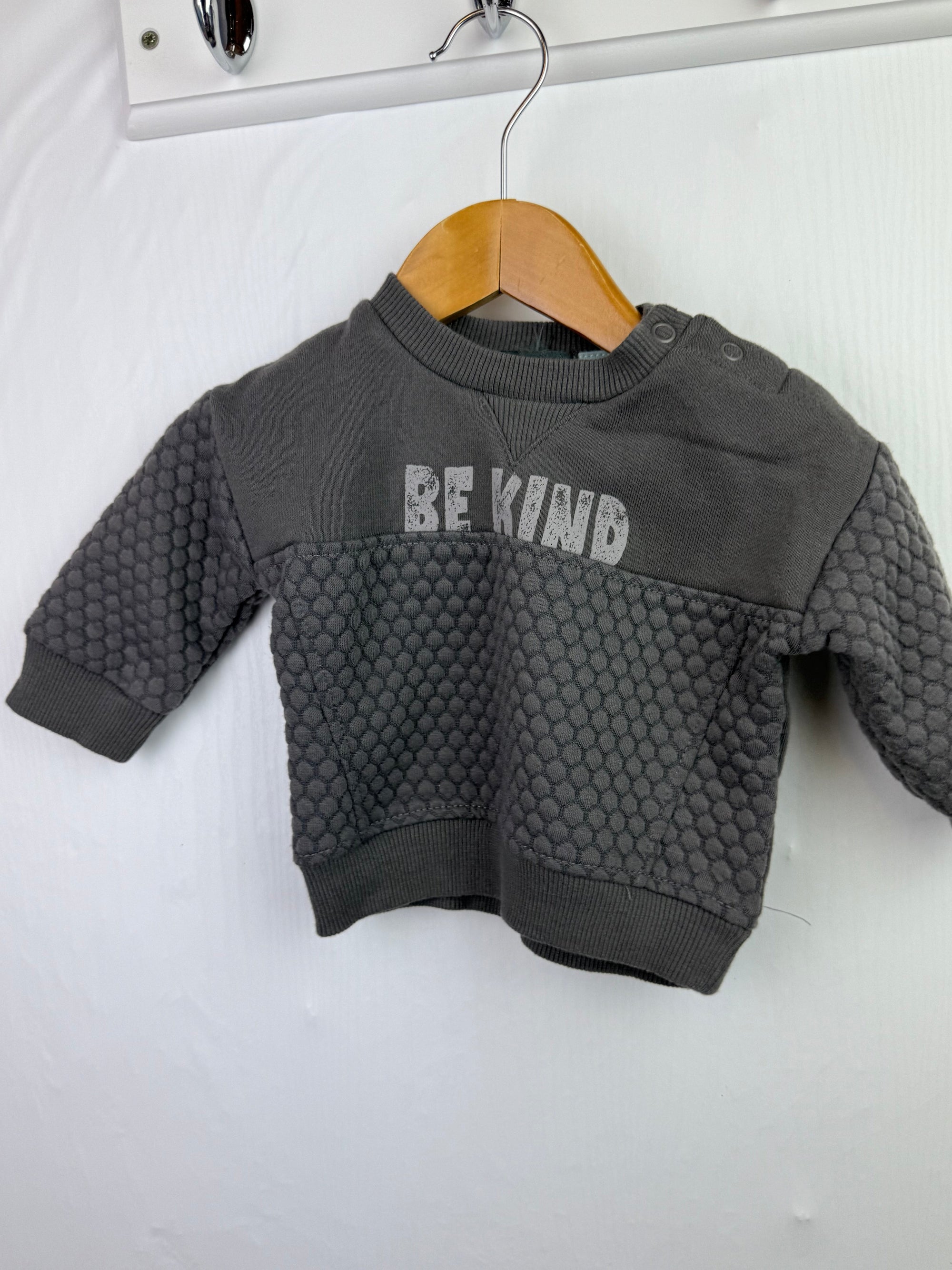 Primark 'Be Kind' Jumper - Boys 0 - 3 Months - Little Ones Preloved. Second Hand Children's & Preloved Baby, Kids, Girls & Boys Clothes. UK online