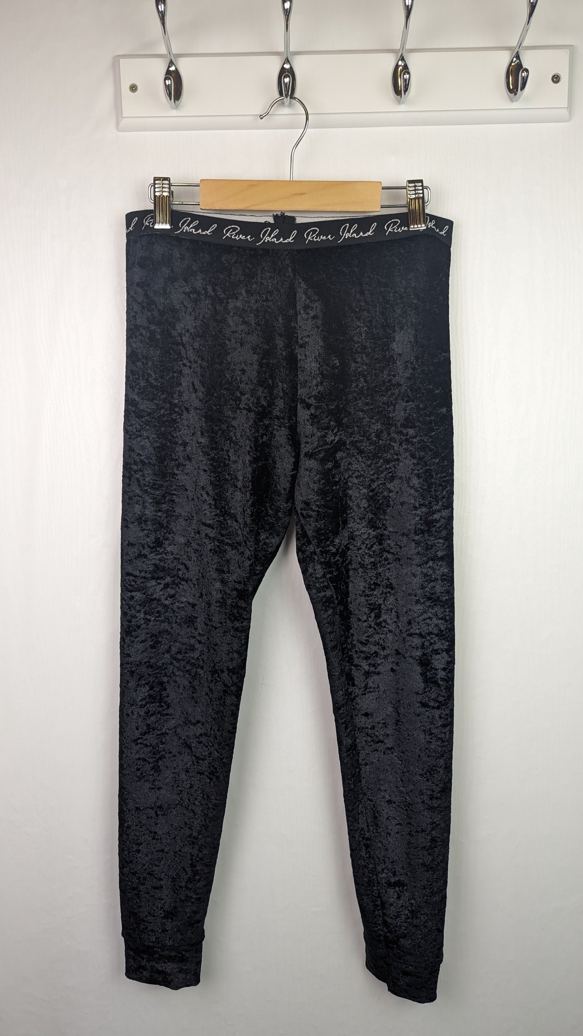 River Island Crushed Velvet Leggings - Girls 11 - 12 Years - Little Ones Preloved. Second Hand Children's & Preloved Baby, Kids, Girls & Boys Clothes. UK online
