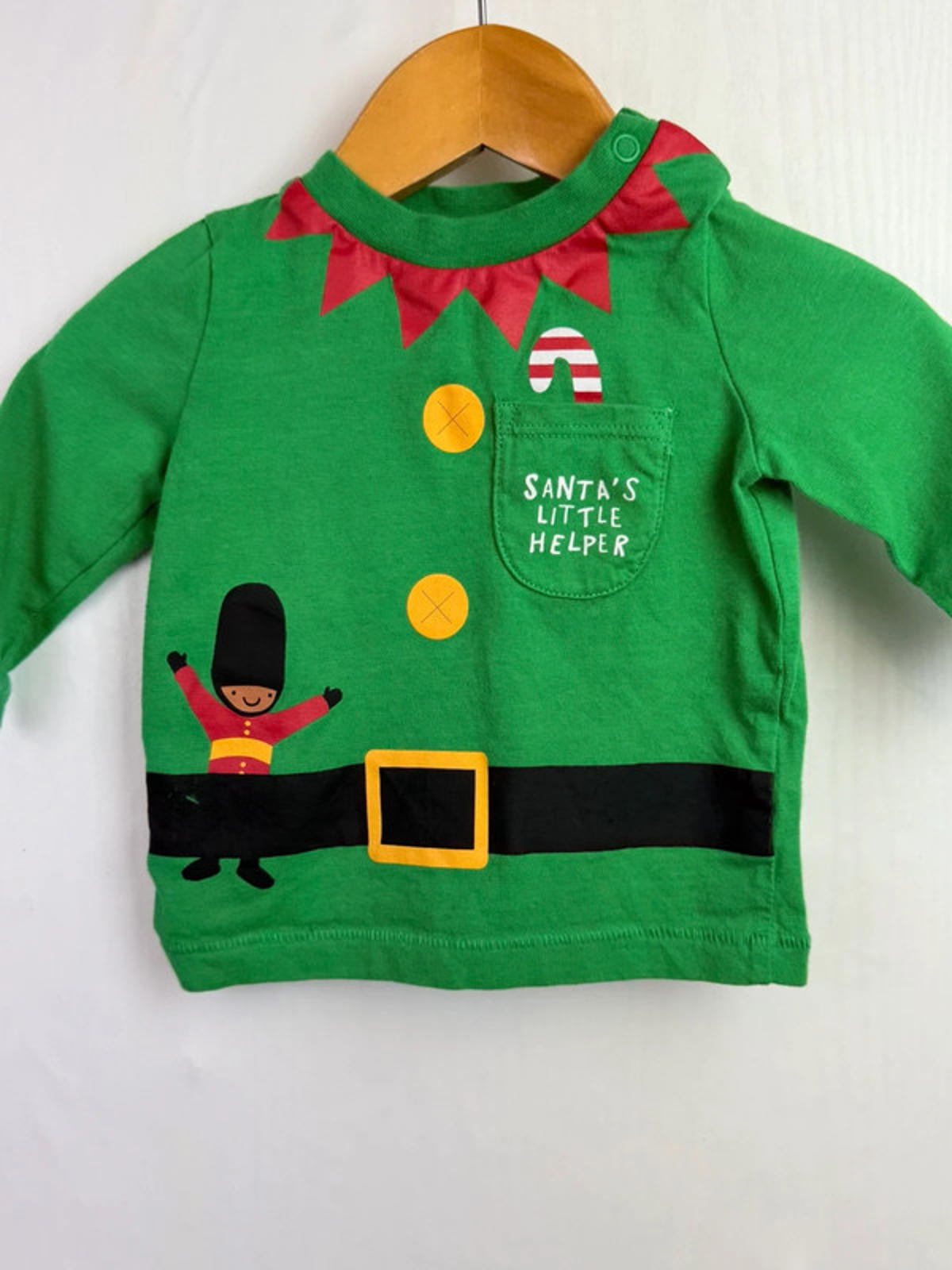 Fred & Flo Santas Helper Top - Boys 0-3 Months