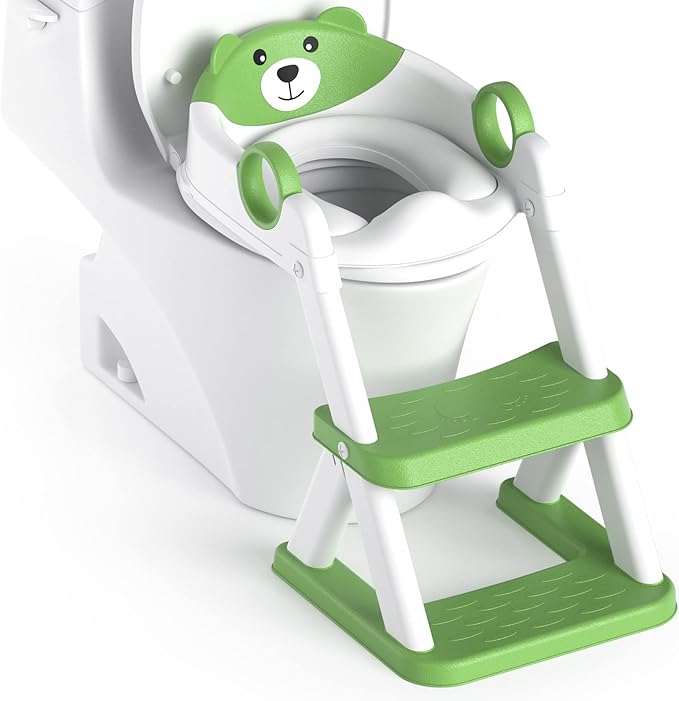 Green Bear Toilet Seat Ladder - One Size