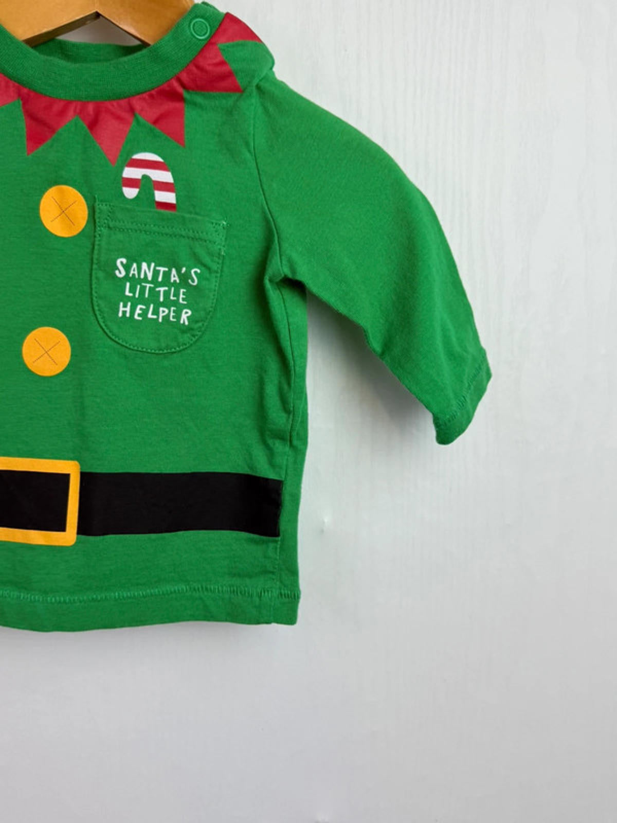 Fred & Flo Santas Helper Top - Boys 0-3 Months