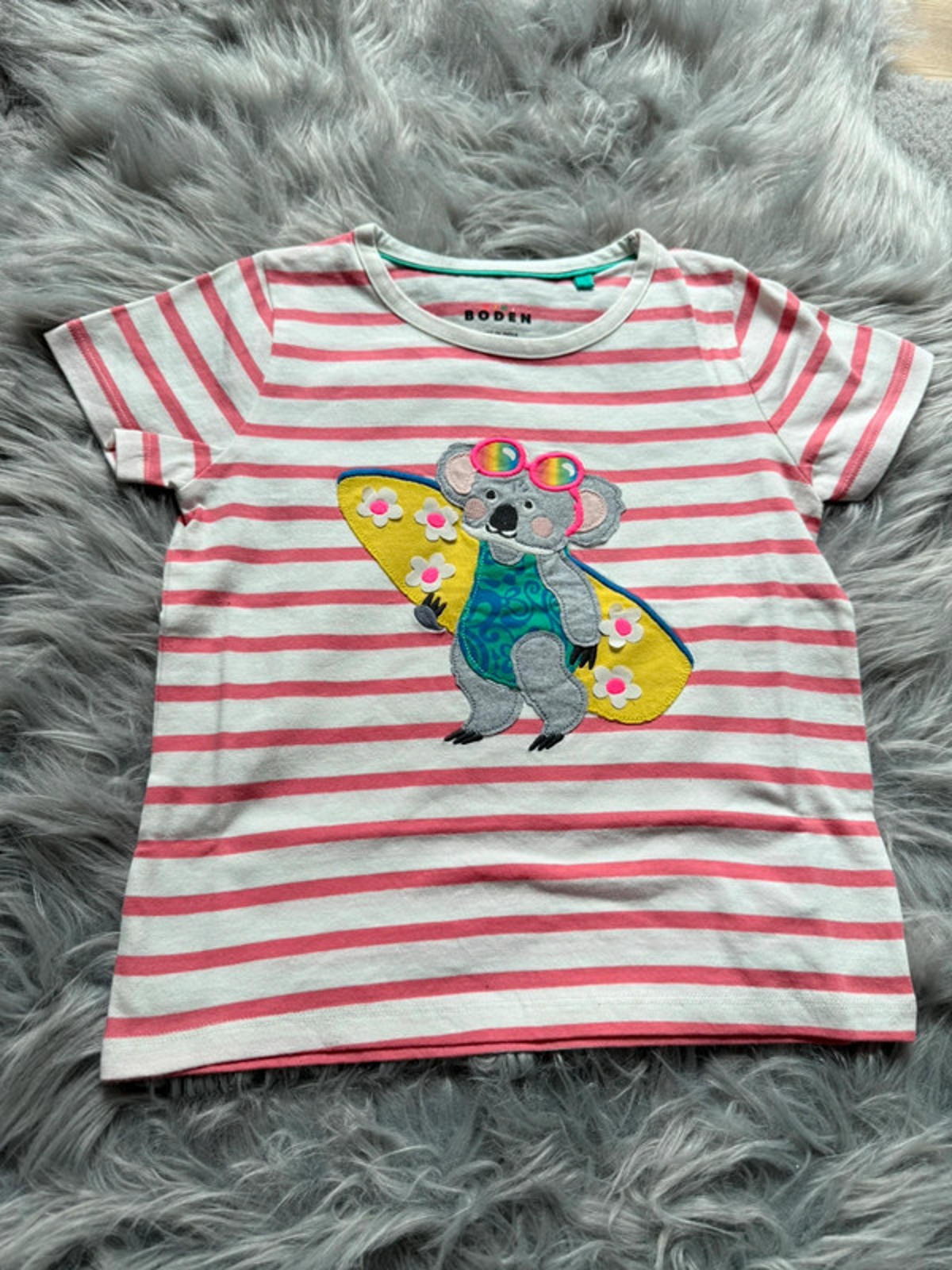 Nwot’s Ex-Boden Summer Surfing Koala Short Sleeve Top - Girls 5-6 Years Little Ones Preloved. Preloved Kids & Children’s Gently Used Clothing. Second Hand Baby, Girls & Boys Clothes. UK Postage