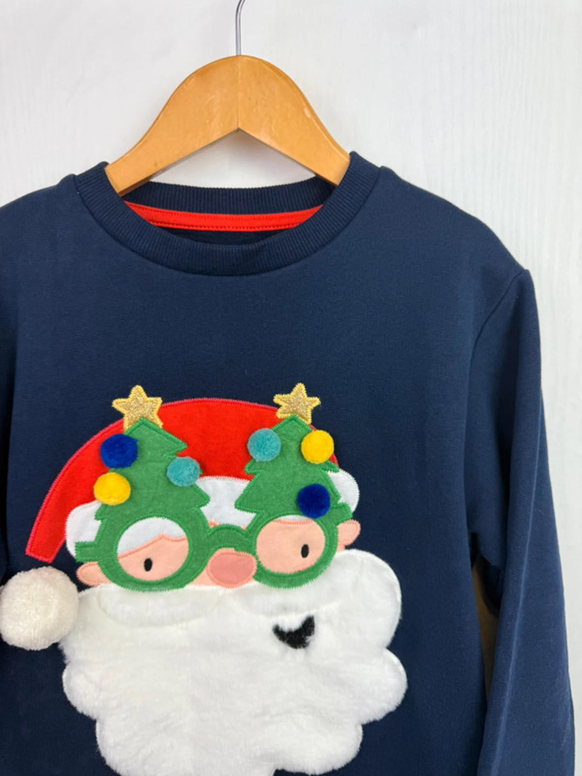 Next Navy Santa Jumper - Boys 5-6 Years