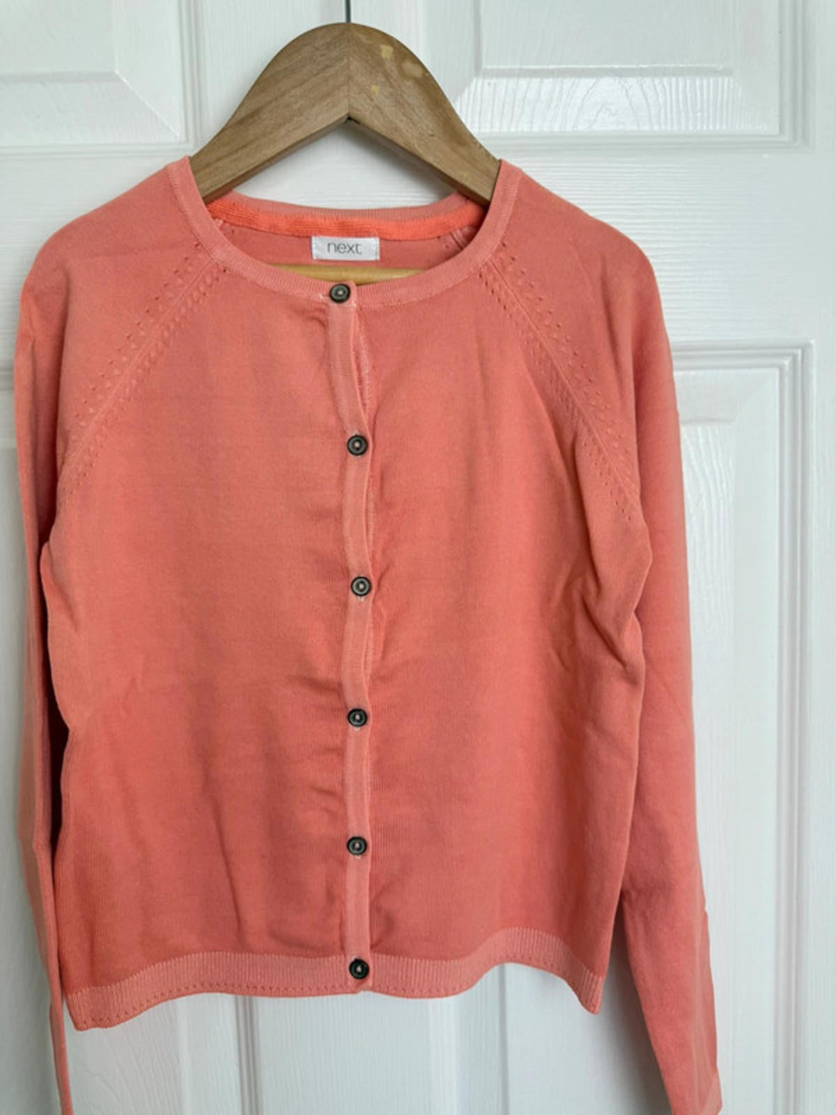 NEW Ex-Next Orange Fine knit Cardigan - Girls 8 Years Little Ones Preloved. Preloved Kids & Children’s Gently Used Clothing. Second Hand Baby, Girls & Boys Clothes. UK Postage