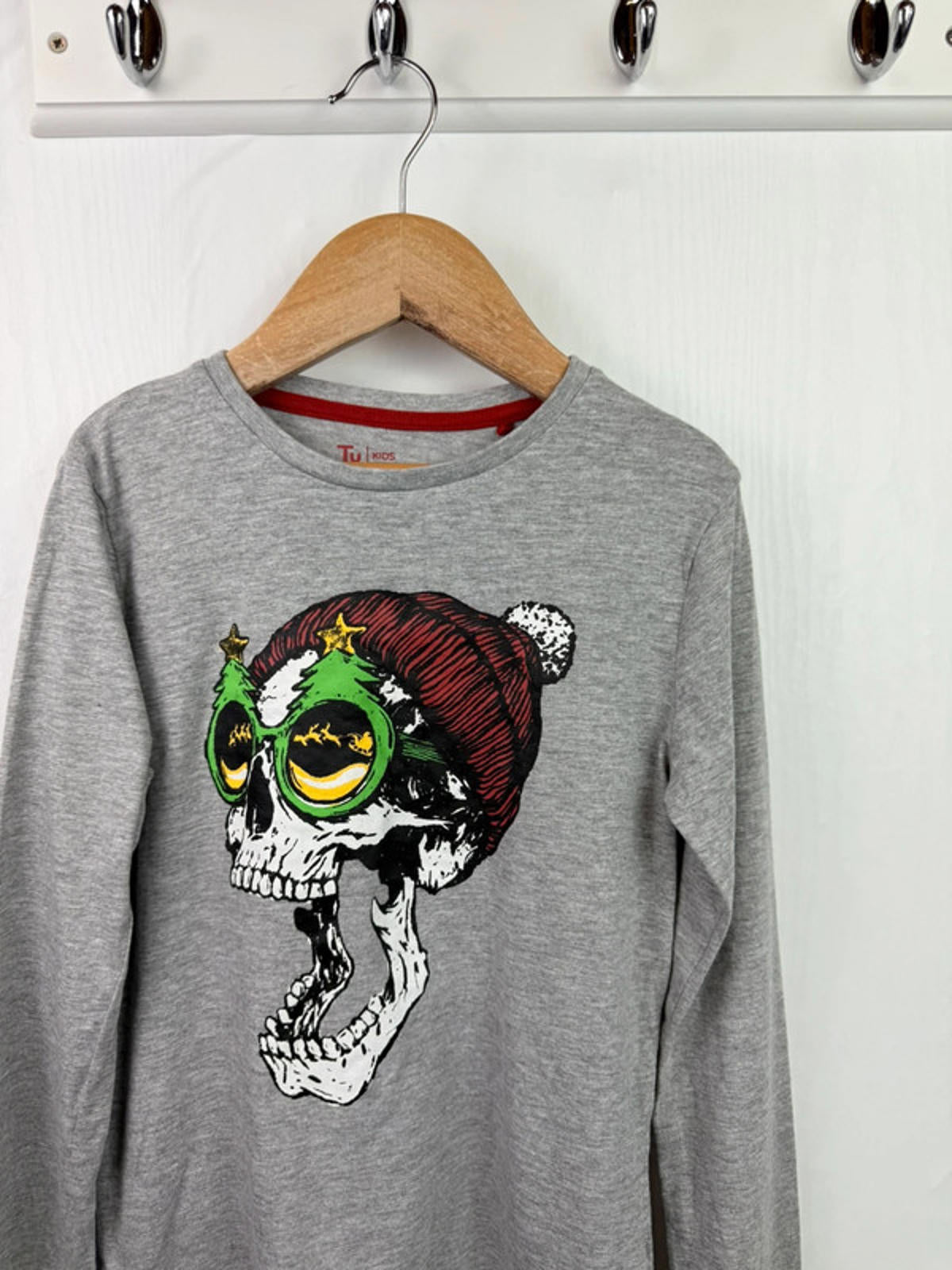 TU Christmas Skull Top - Boys 8 Years