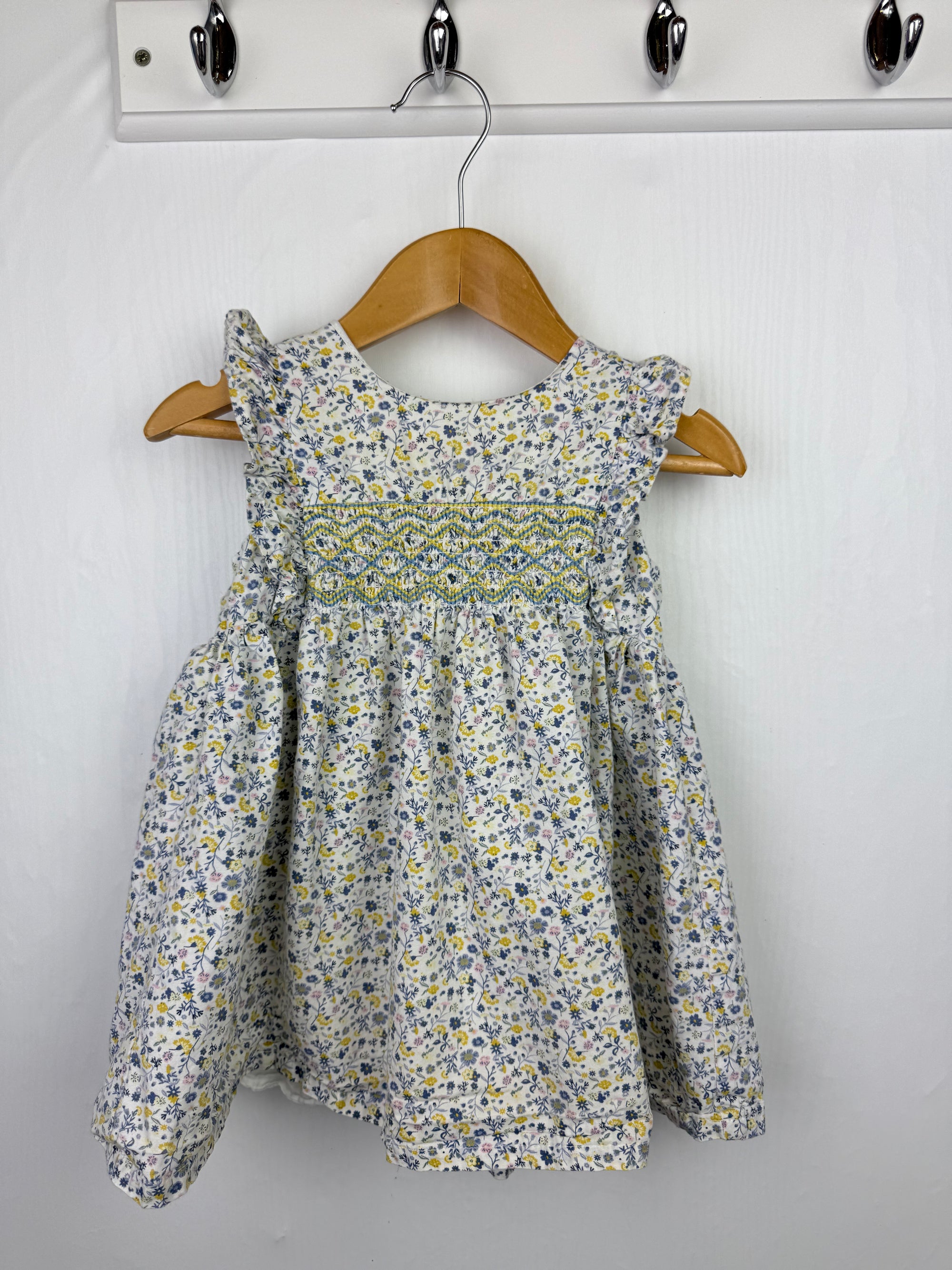 Matalan Floral Shirred Dress - Girls 9-12 Months