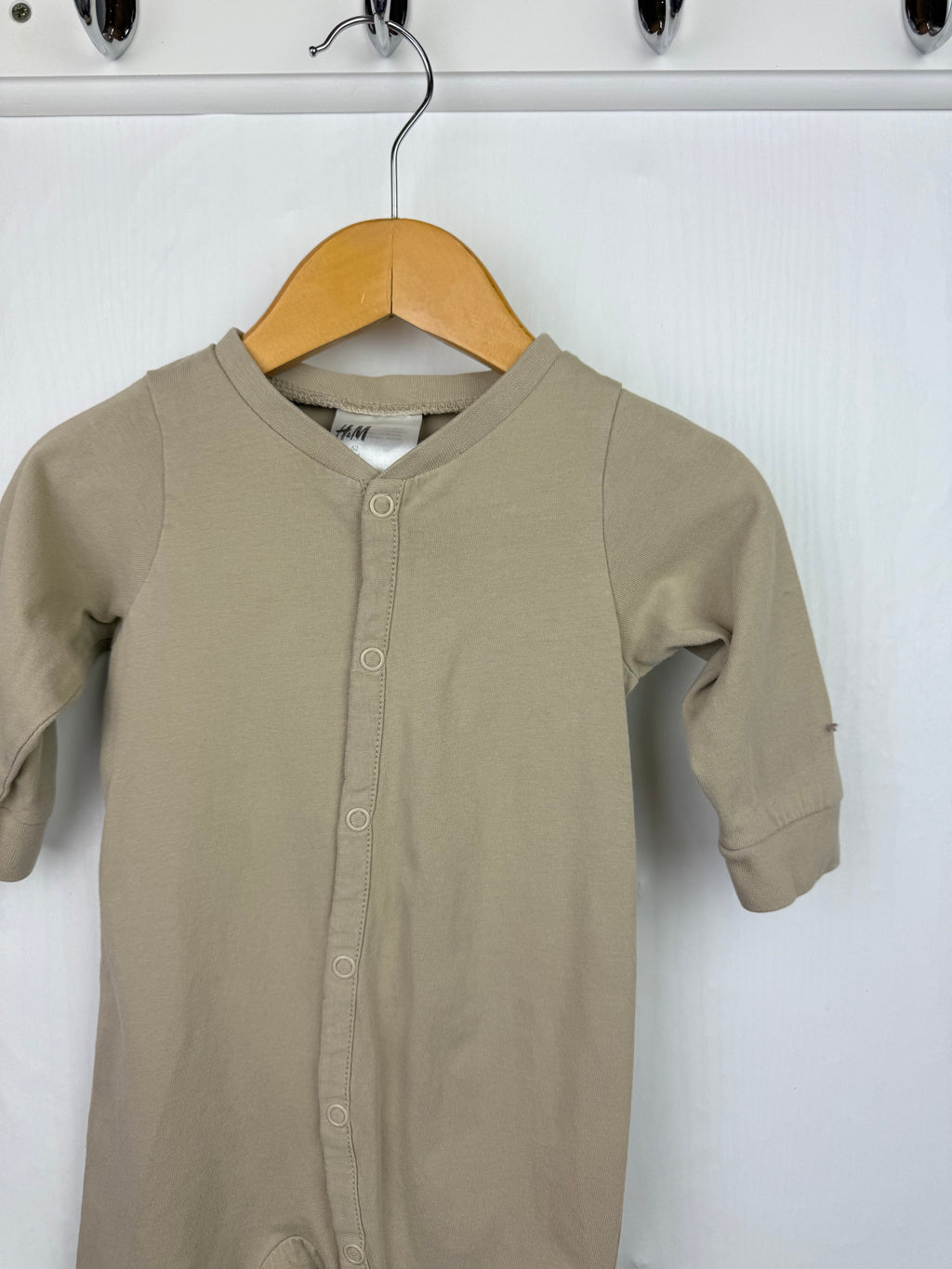 H&M Light Brown Romper - Boys 2-4 Months