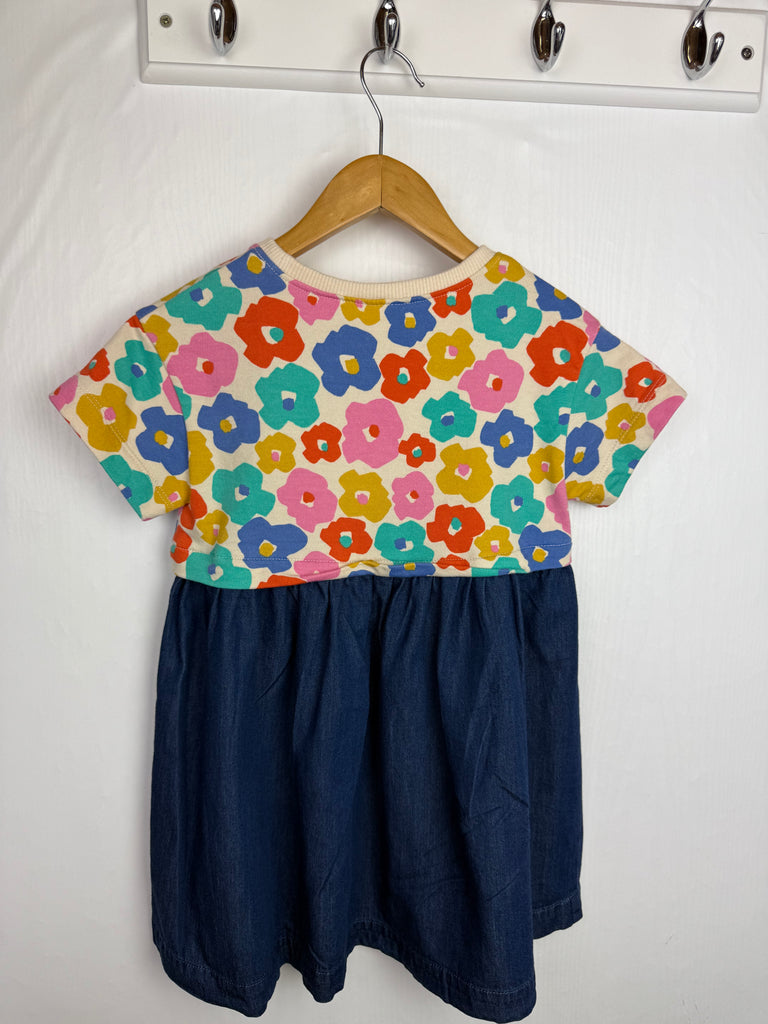 NWOT's Next Floral Denim Dress - Girls 3-4 Years Little Ones Preloved Second Hand Baby, Girls & Boys Clothes. UK Postage