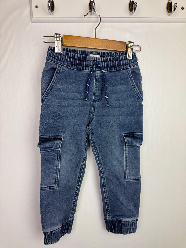 F&F Cuffed Denim Jeans - Boys 2-3 Years Little Ones Preloved Second Hand Baby, Girls & Boys Clothes. UK Postage