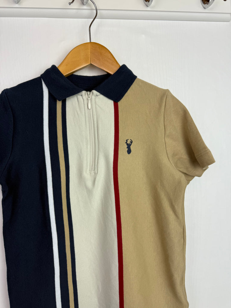 Next Half Zip Colour Block Top - Boys 5 Years Little Ones Preloved Second Hand Baby, Girls & Boys Clothes. UK Postage