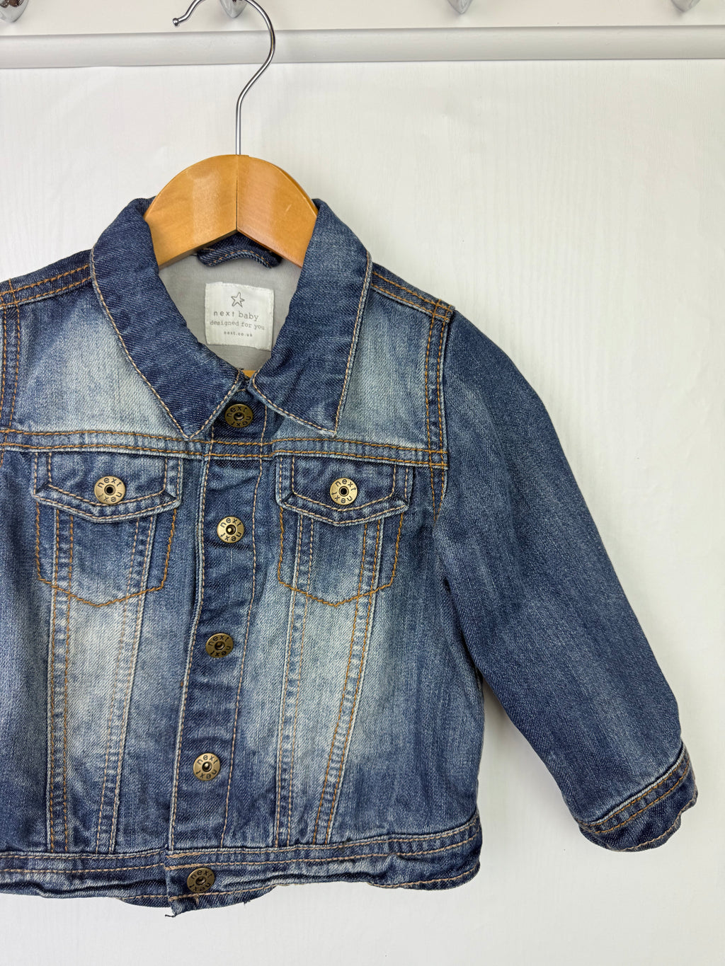 Next Lined Denim Jacket - Unisex 9-12 Months Little Ones Preloved. Preloved Kids & Children’s Gently Used Clothing. Second Hand Baby, Girls & Boys Clothes. UK Postage