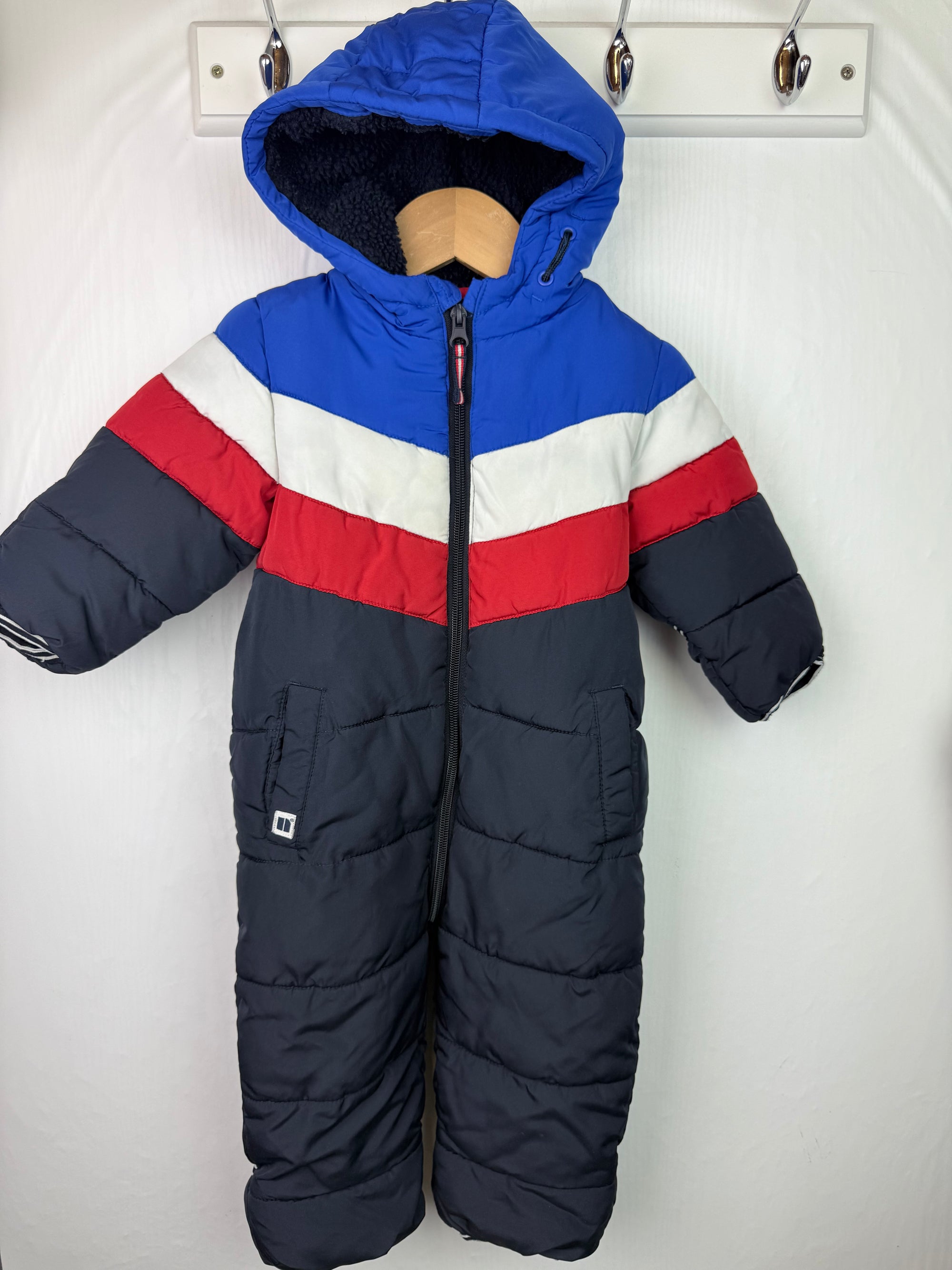Next Striped Padded Pramsuit - Boys 9-12 Months