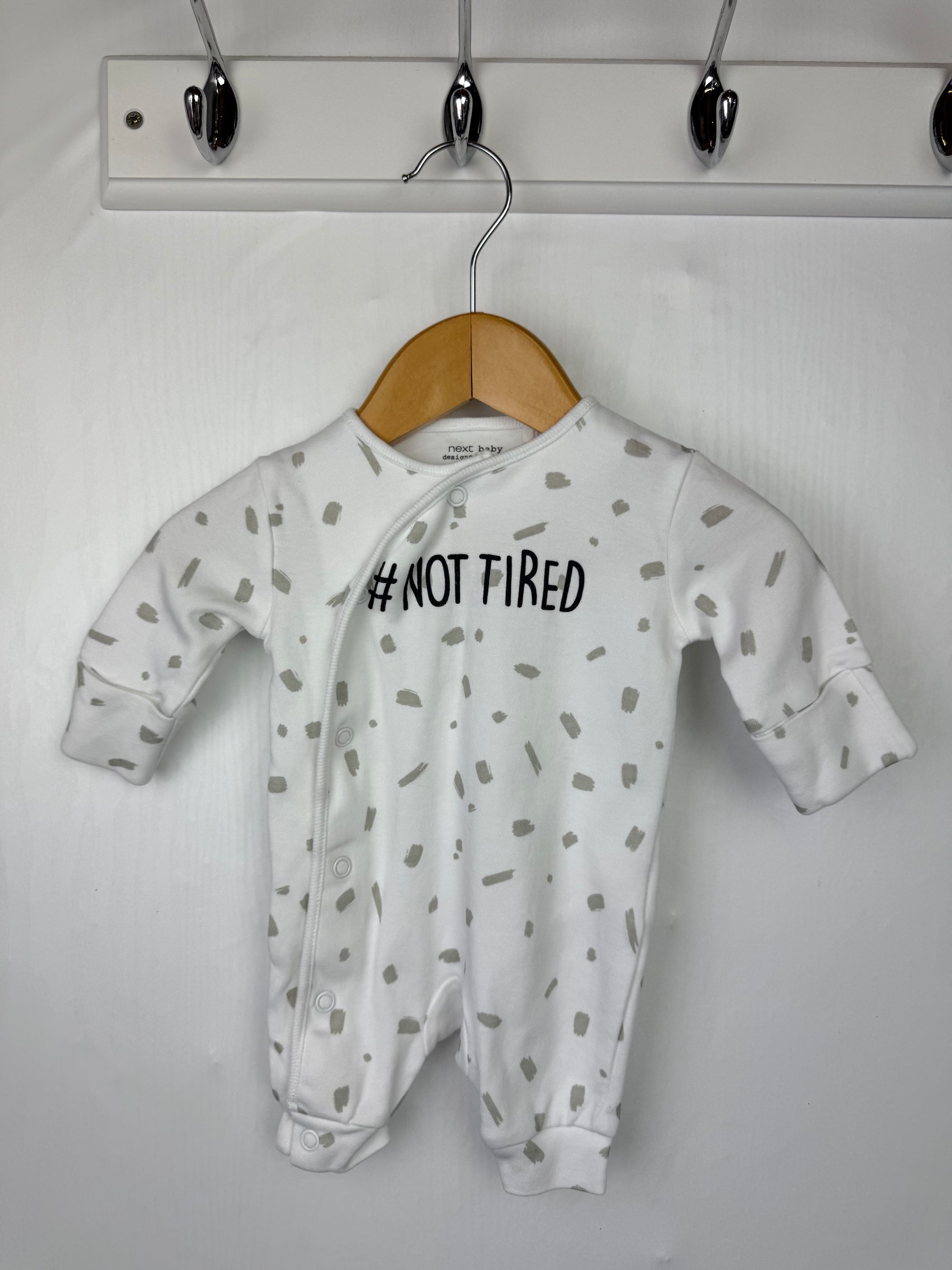 Next 'Not Tired' Romper - Unisex Newborn