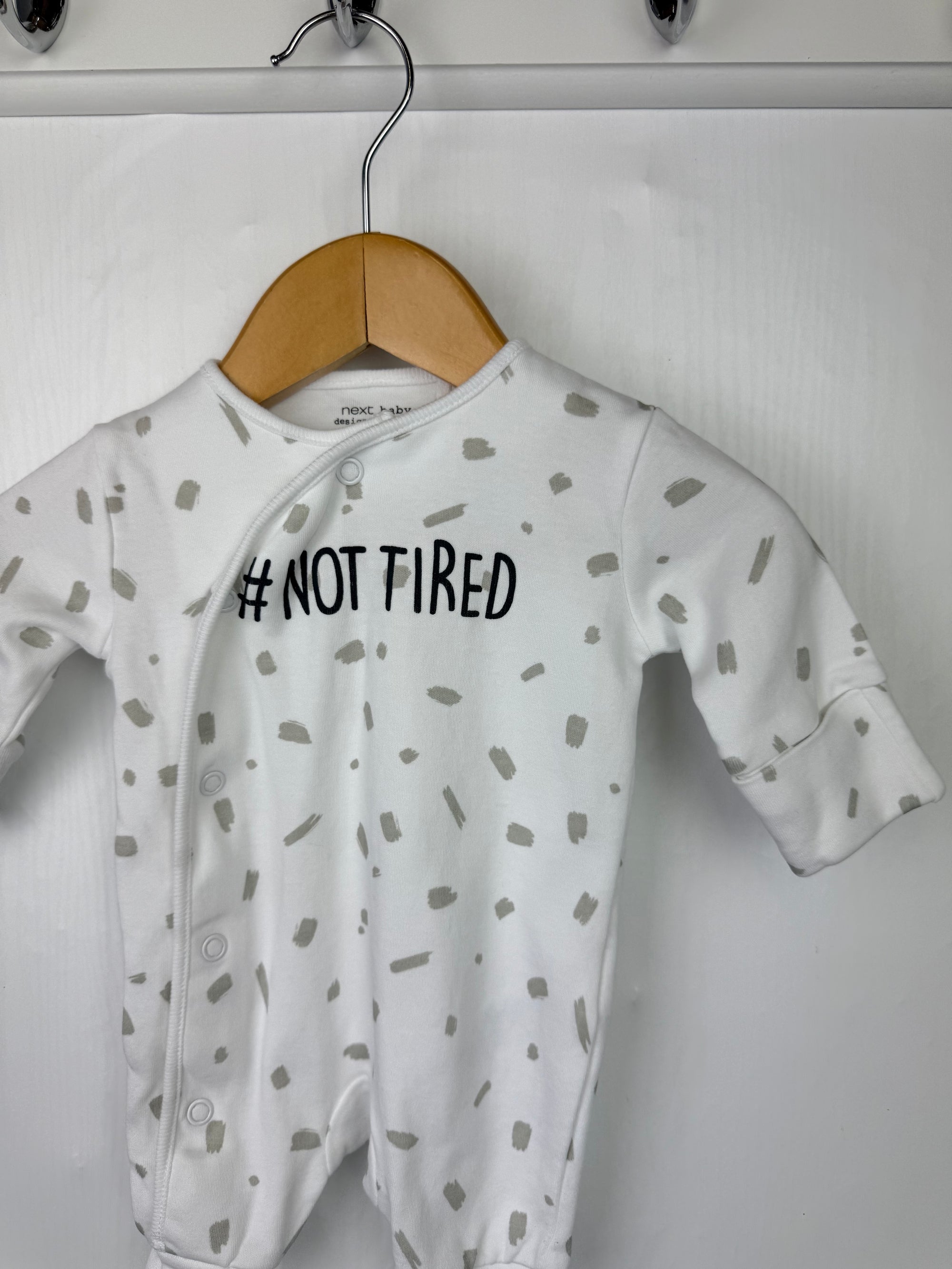 Next 'Not Tired' Romper - Unisex Newborn