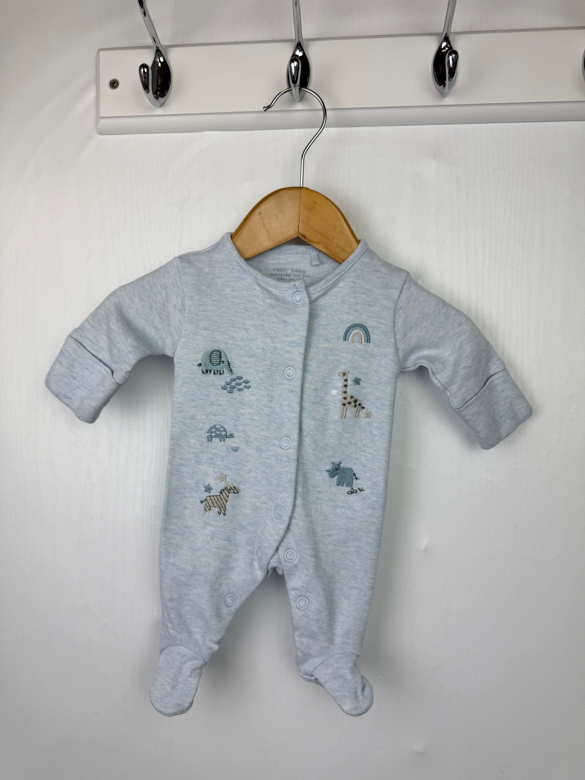 Next Blue Animals Sleepsuit - Boys Tiny Baby