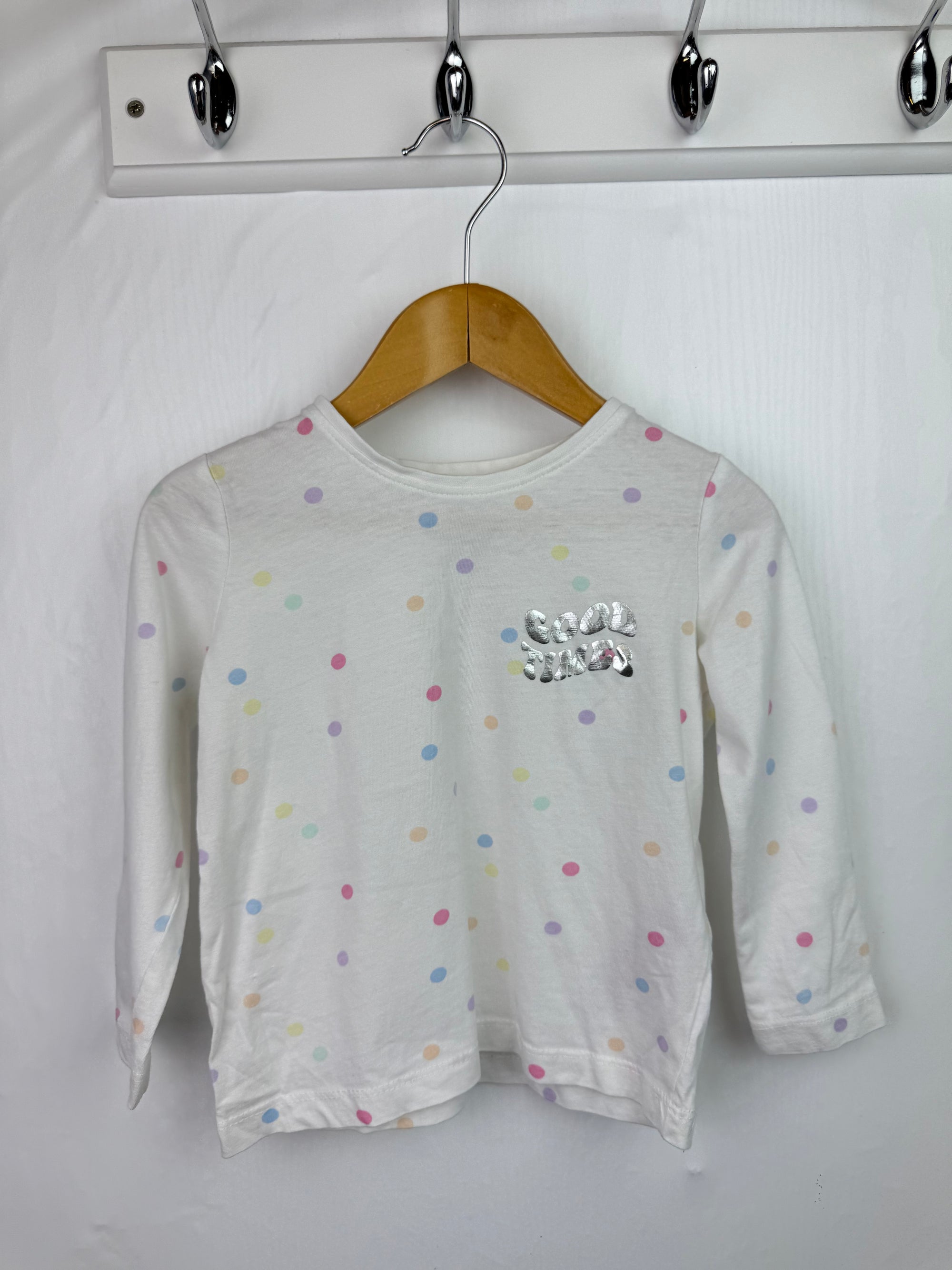 Primark Spotty Long Sleeve Top - Girls 18-24 Months